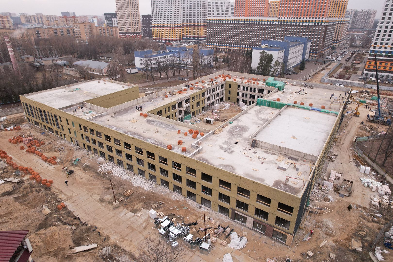 видео с коптера, люберцы, школа, жулебино парк, строительство,