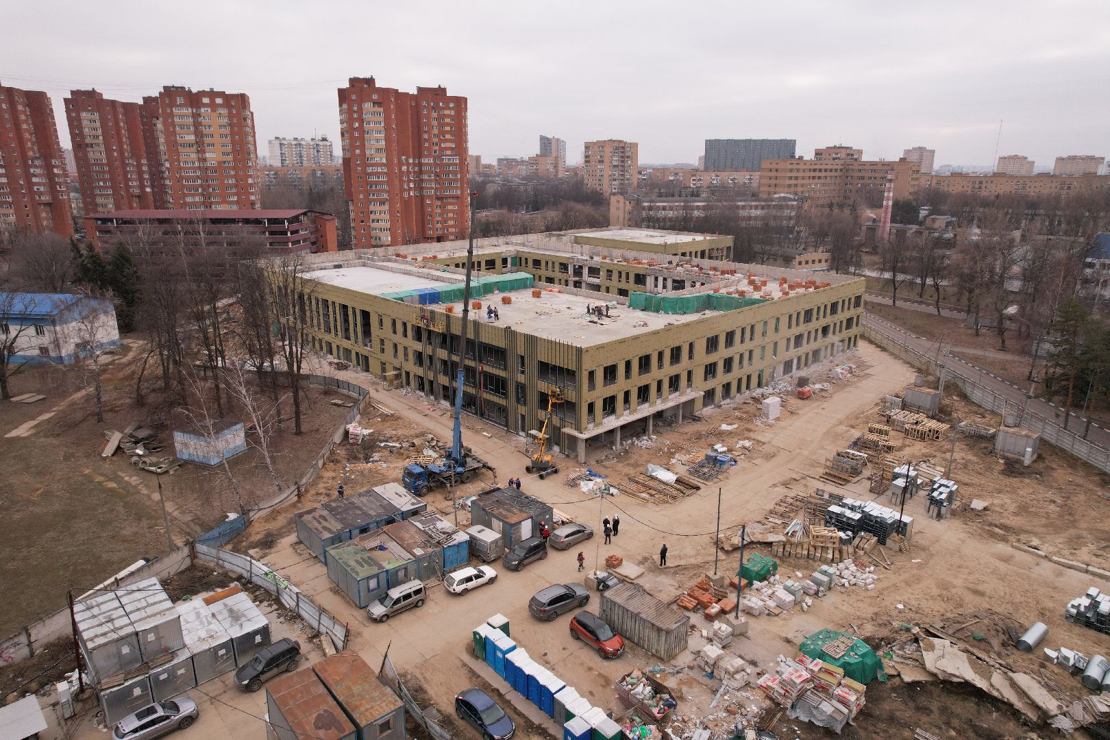 видео с коптера, люберцы, школа, жулебино парк, строительство,