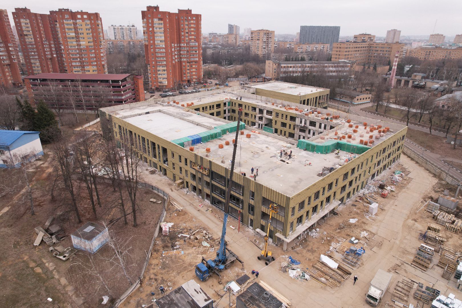 видео с коптера, люберцы, школа, жулебино парк, строительство,