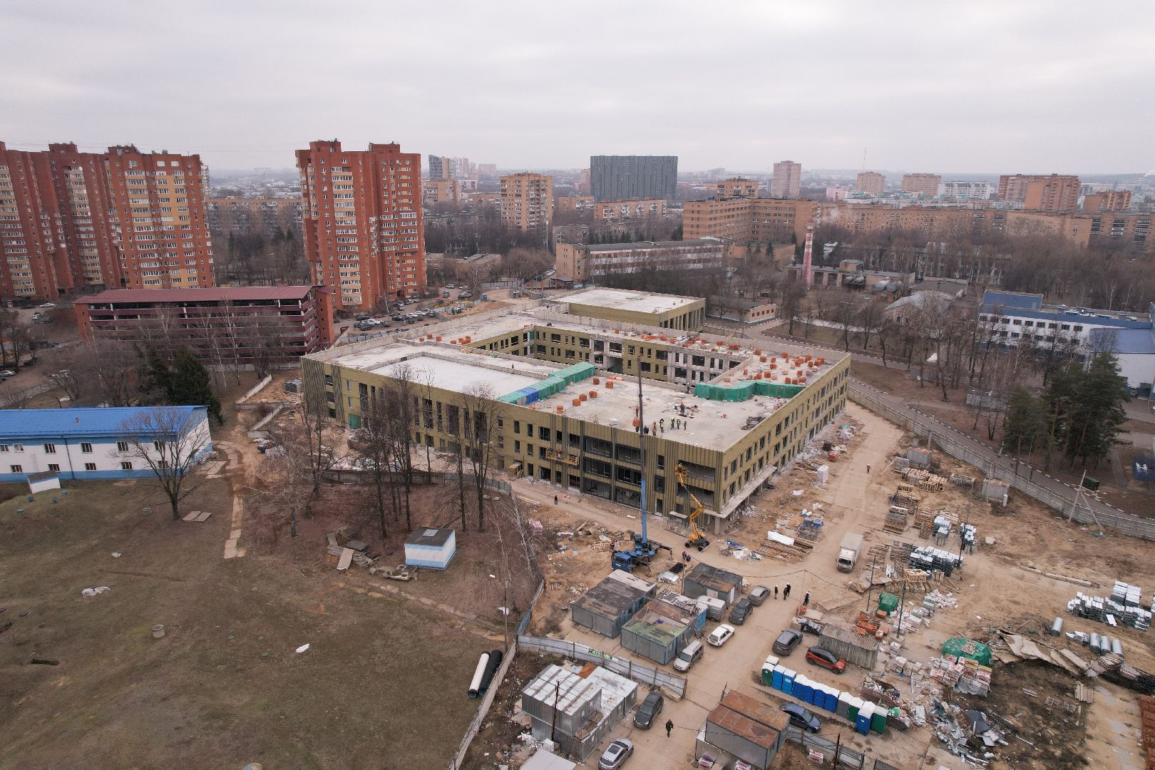 видео с коптера, люберцы, школа, жулебино парк, строительство,