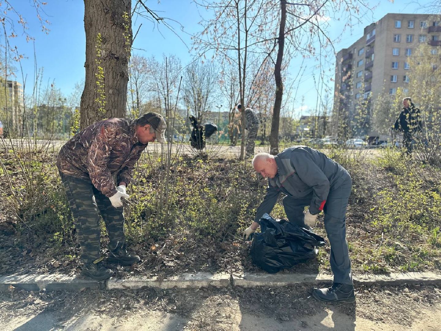 Можайск, Можайский городской округ, Подмосковье, субботник, областной субботник, жители, уборка территории