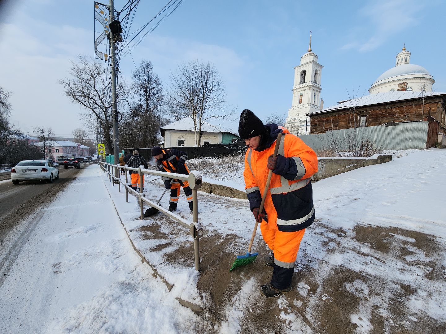 серпухов, Подмосковье, Уборка снега,