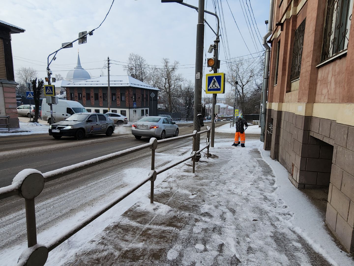 серпухов, Подмосковье, Уборка снега,