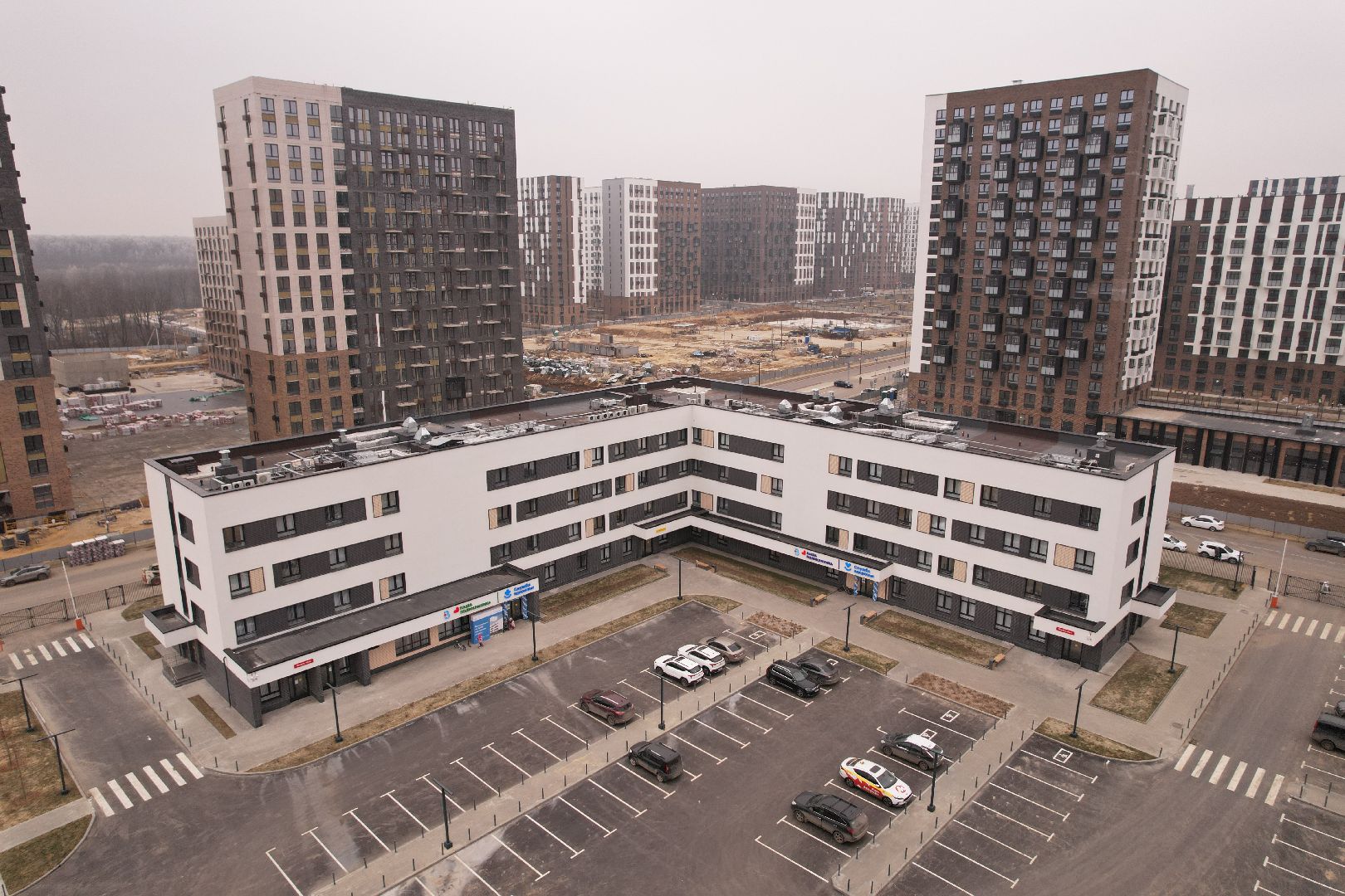 видео с коптера, ленинский городской округ, мисайлово, медицина, жк пригород лесное,