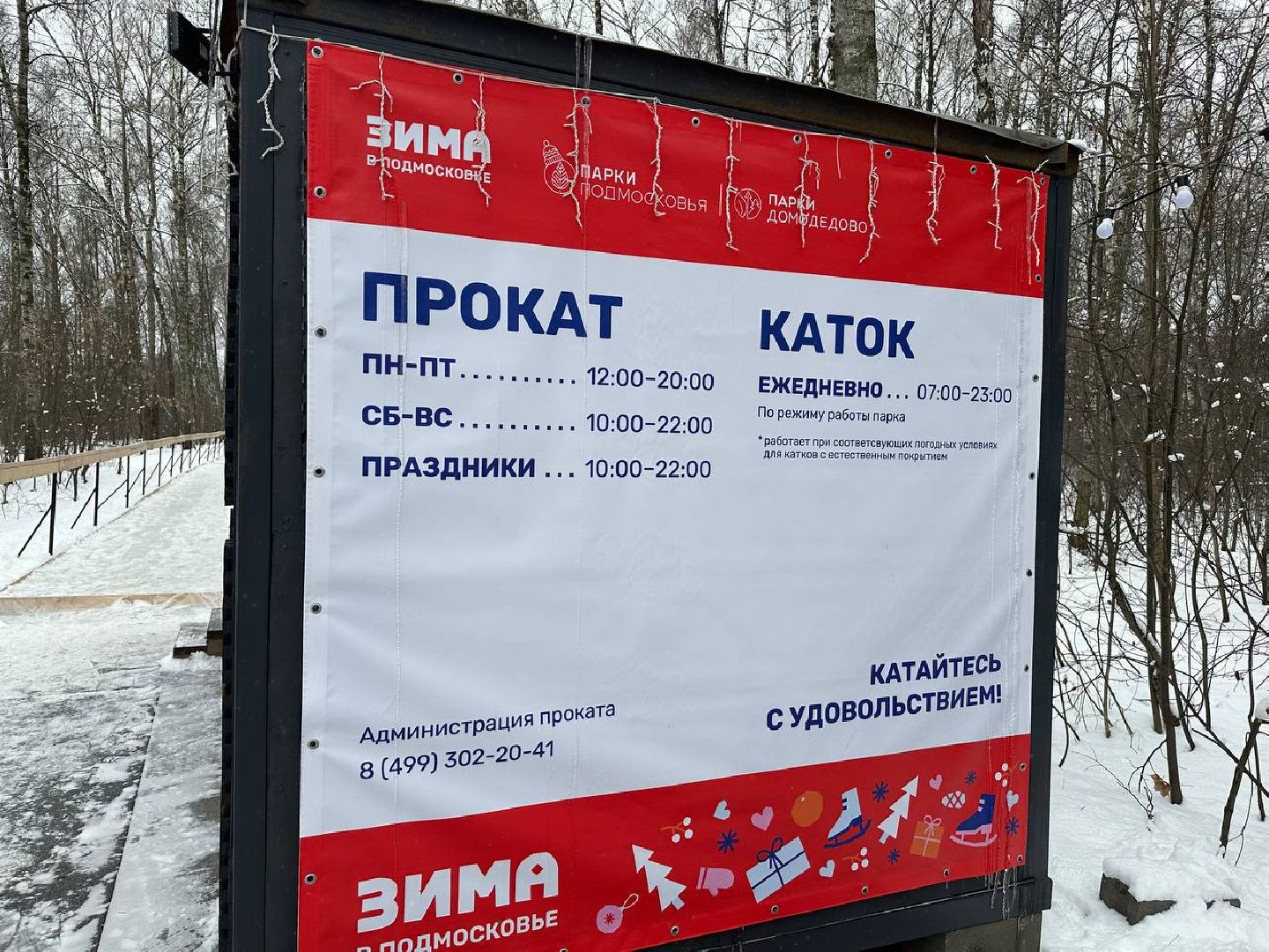 каток в парке, домодедедово,