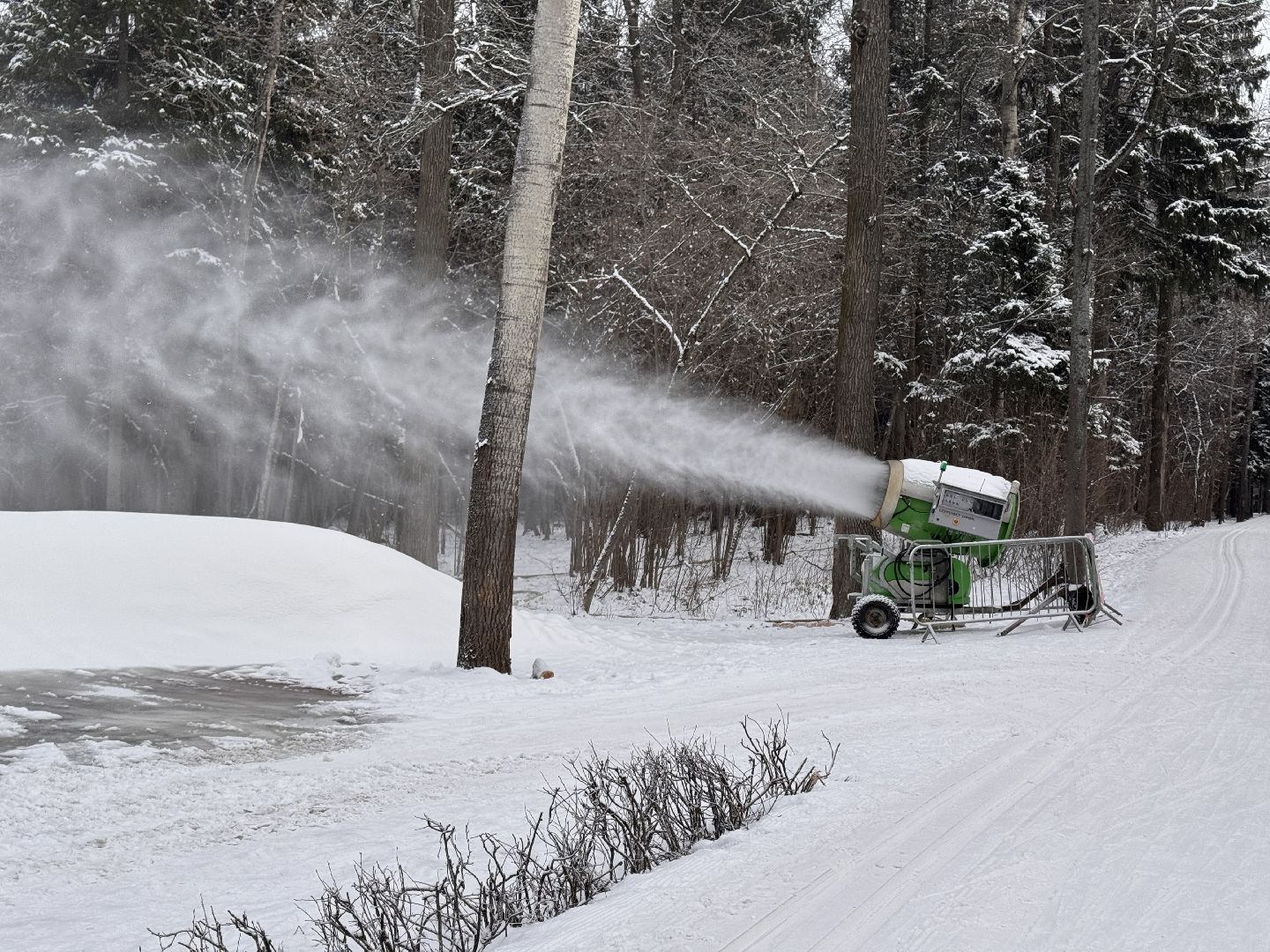 одинцовский парк культуры спорта и отдыха, Пушки оснежения, Лыжники Одинцова, вертикалки,