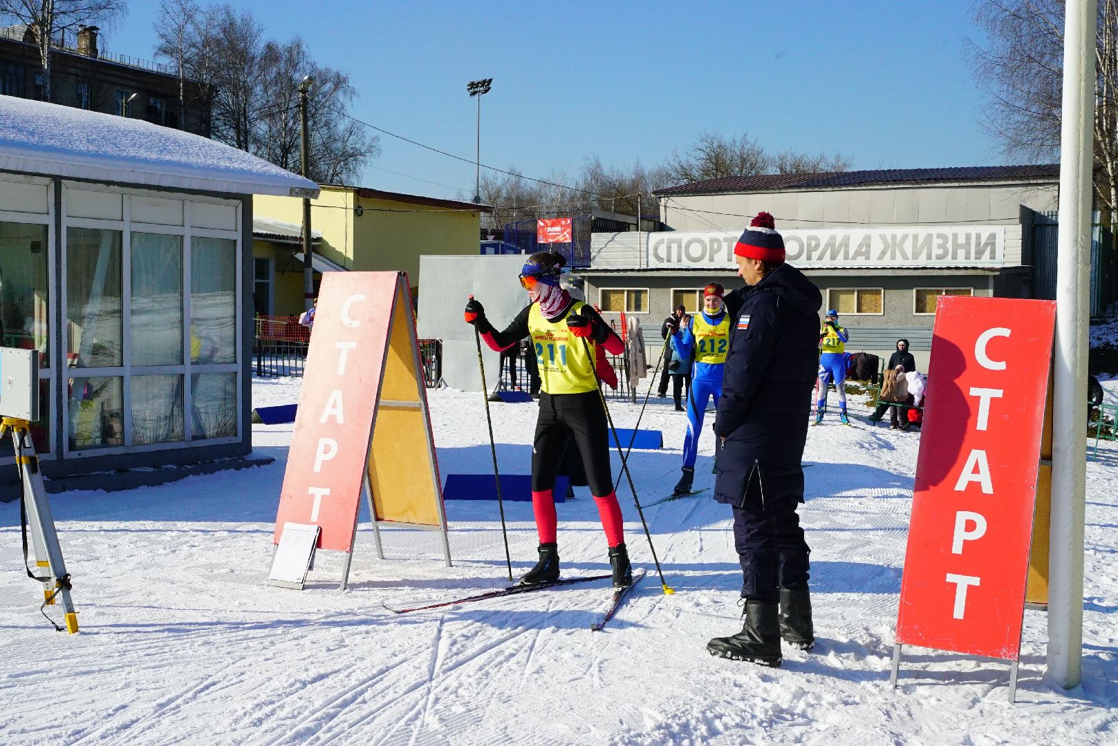 спорт, лыжи, гонка, 23 февраля, вертикалки,