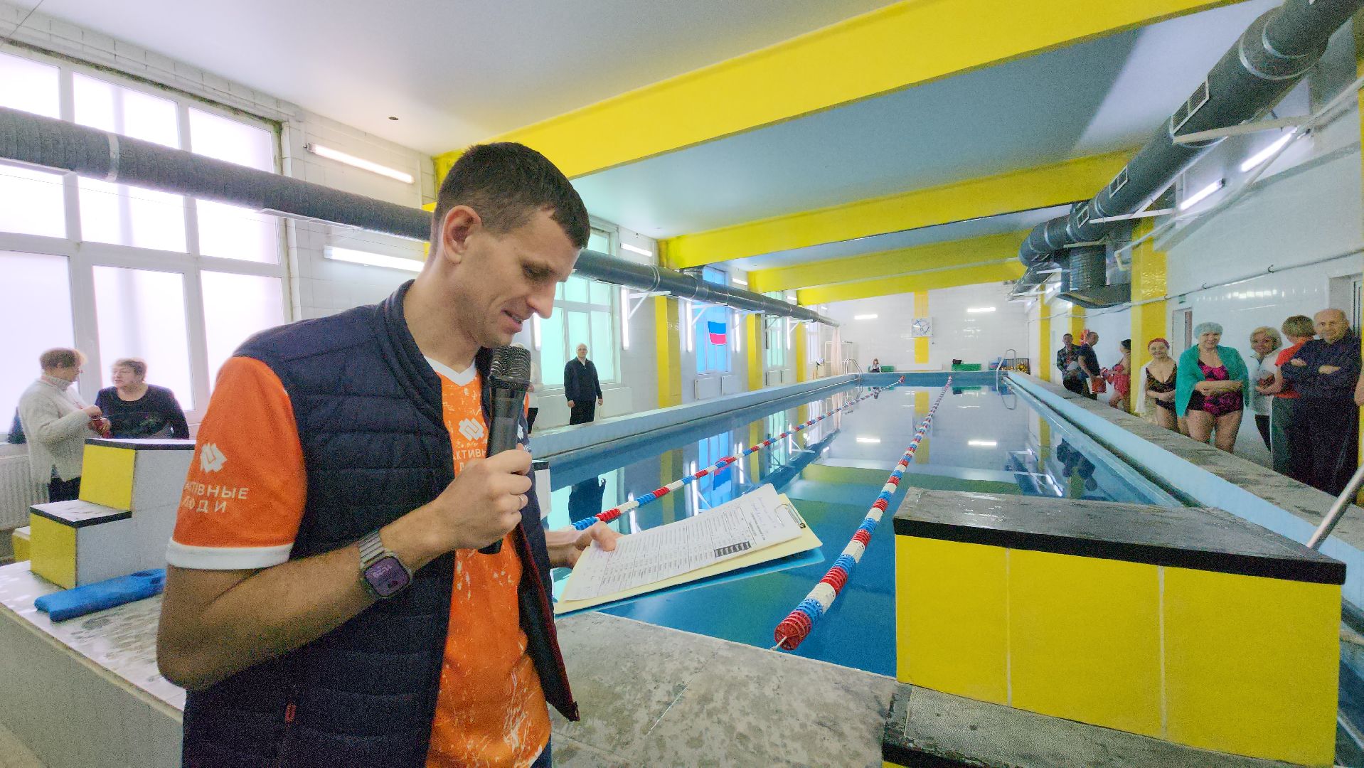 Спортсмены, Плавание, Соревнования, Лобня, Пенсионеры, вертикалки,