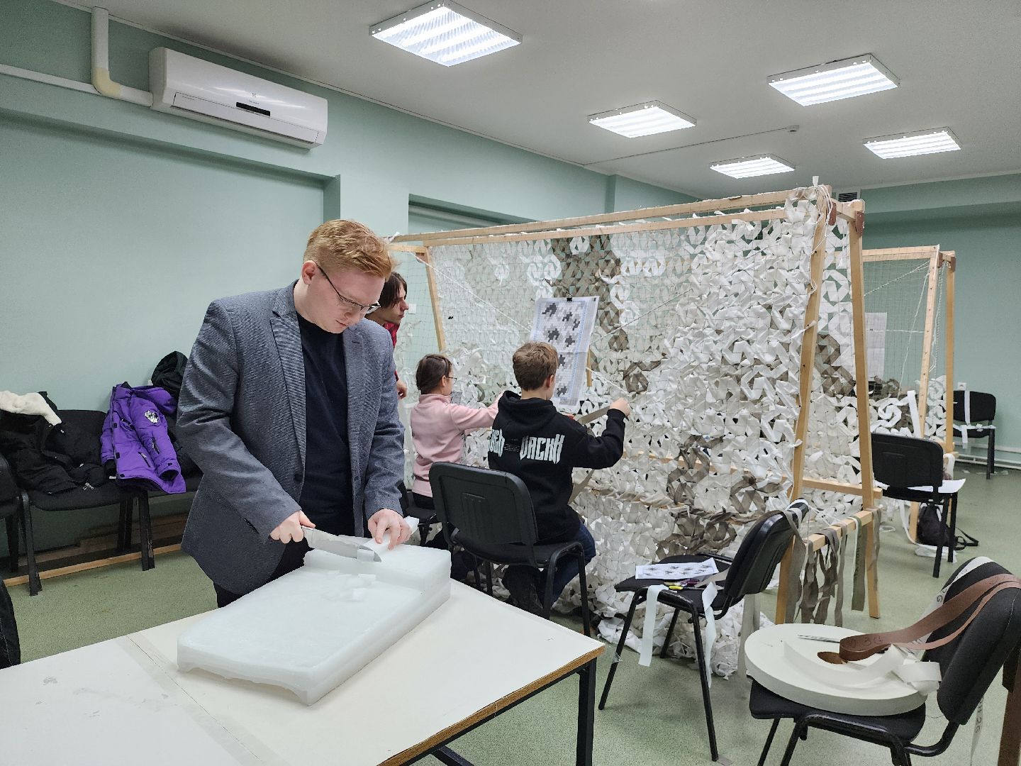 Дубна, Университет Дубна, Окопные свечи, маскировочные сети, Патриотический клуб, вертикалки,