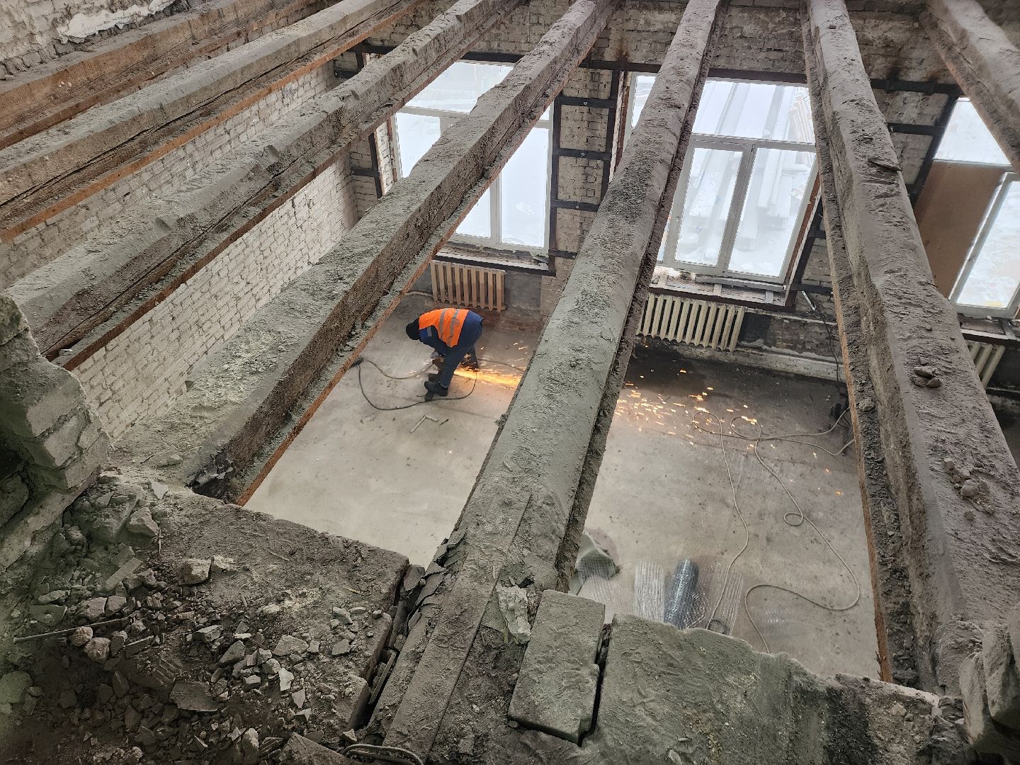 строительство, капитальный ремонт, школа, шатура, вертикалки,