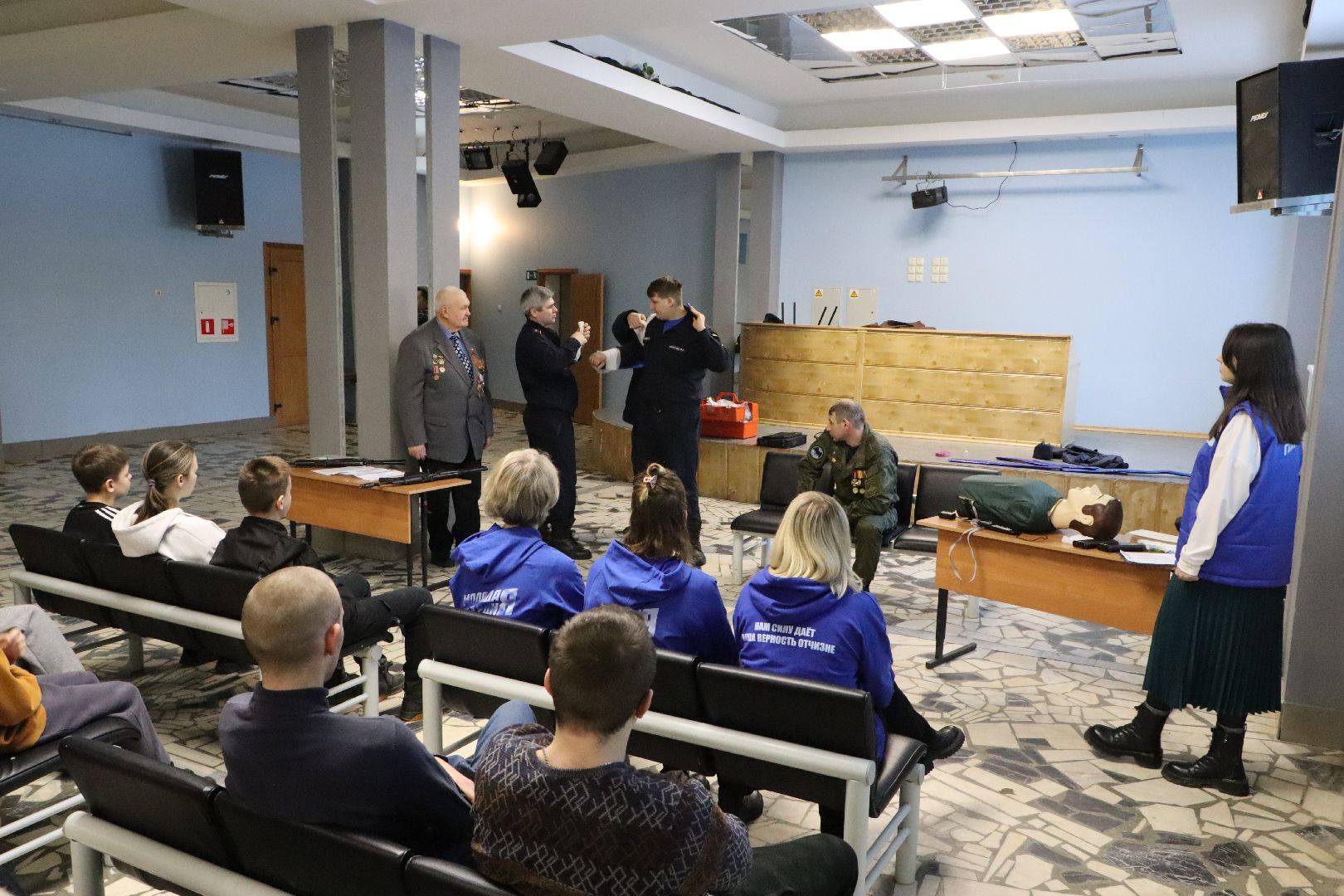 серебряные пруды, юнармейцы, клуб патриот, тактическая медицина, военная подготовка, день защитников отечества,