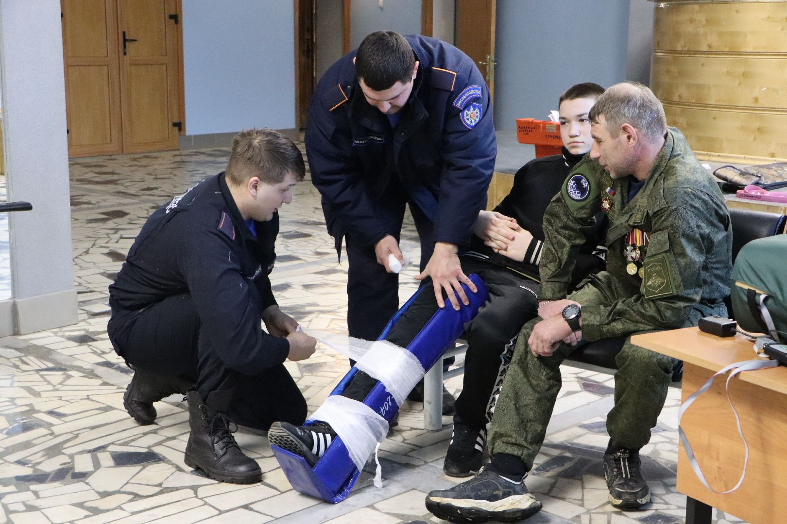 серебряные пруды, юнармейцы, клуб патриот, тактическая медицина, военная подготовка, день защитников отечества,