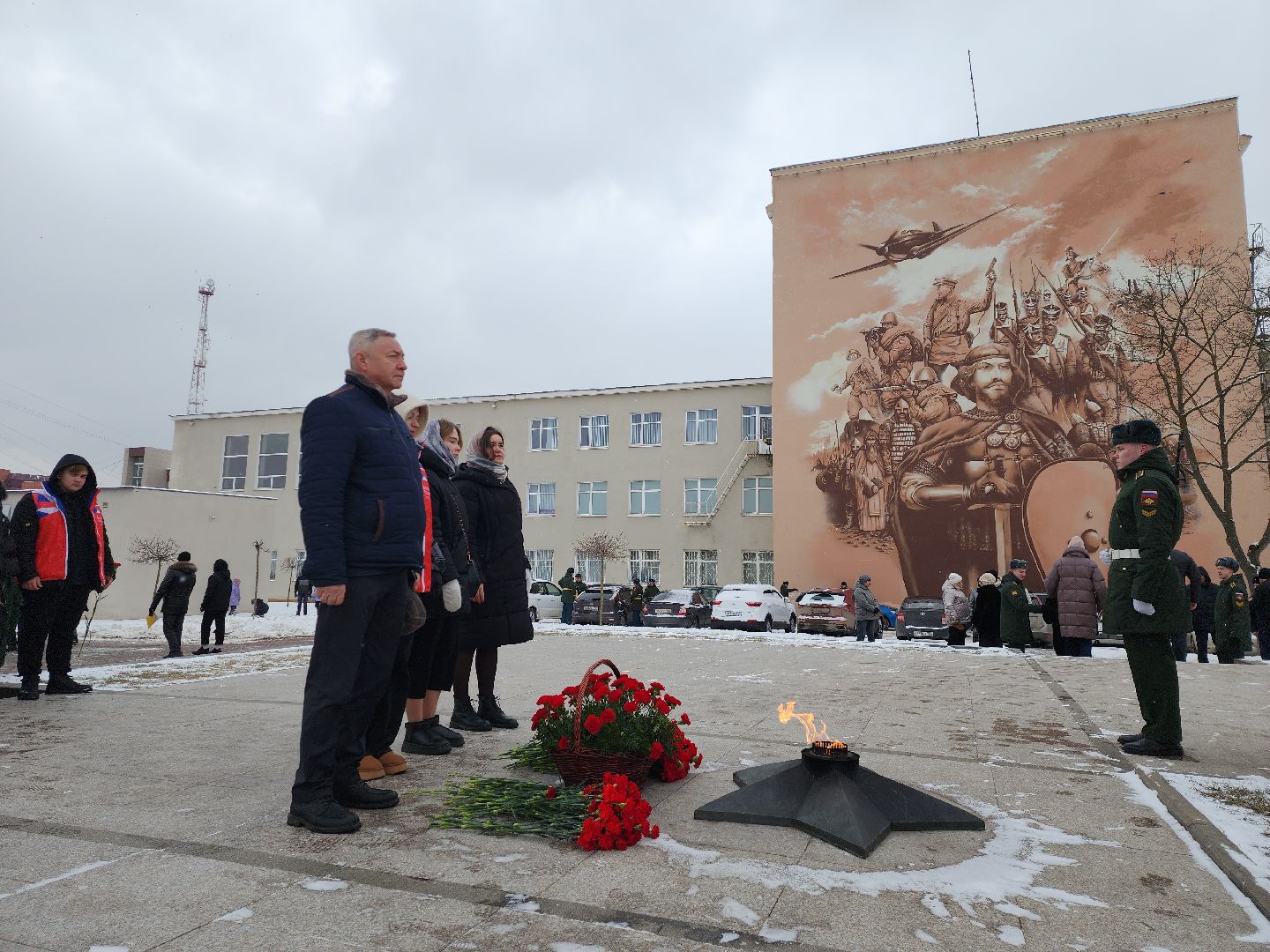 серпухов, подмосковье, возложение цветов, день защитника отечества,