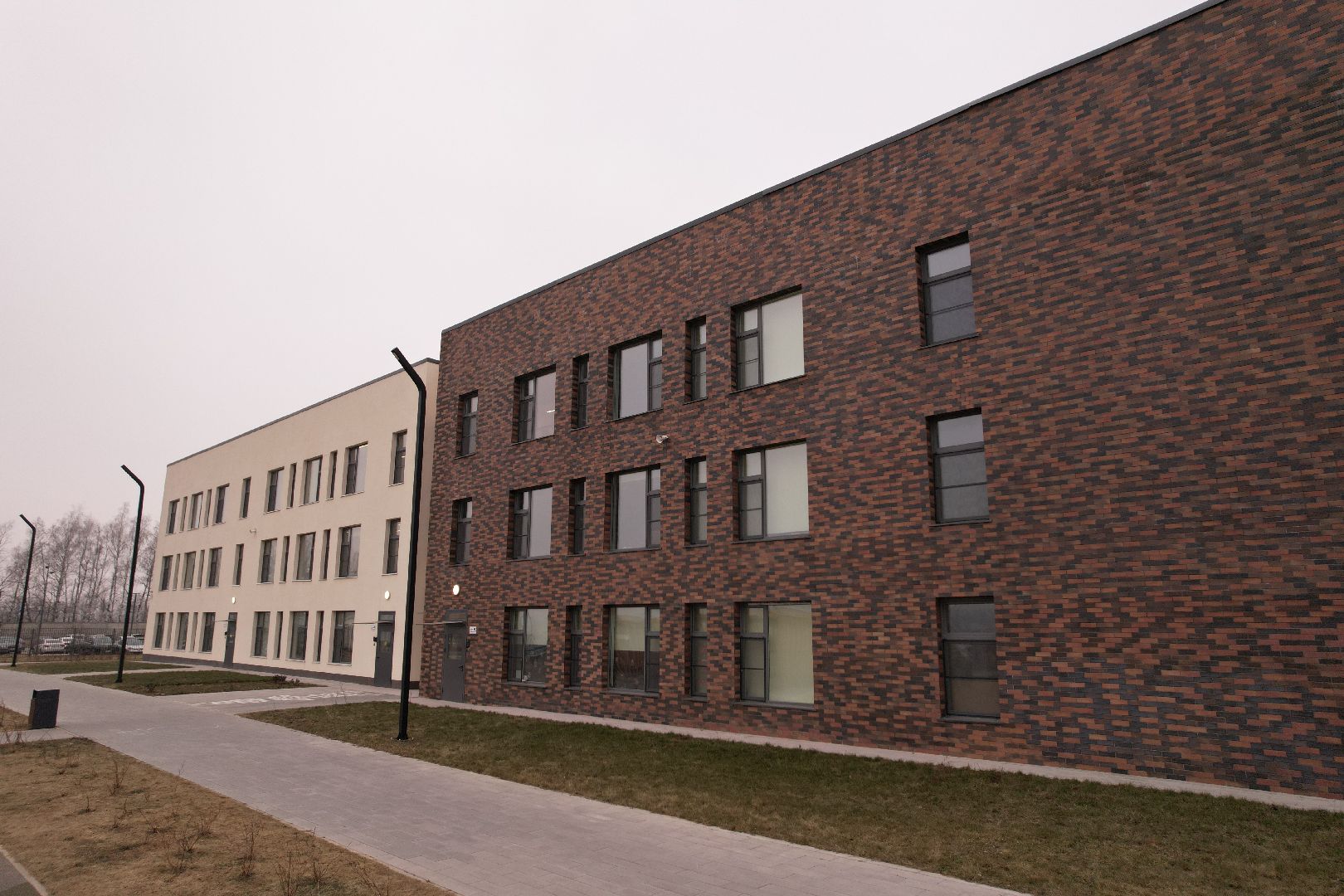 видео с коптера, жк пригород лесное, детский сад, строительство,