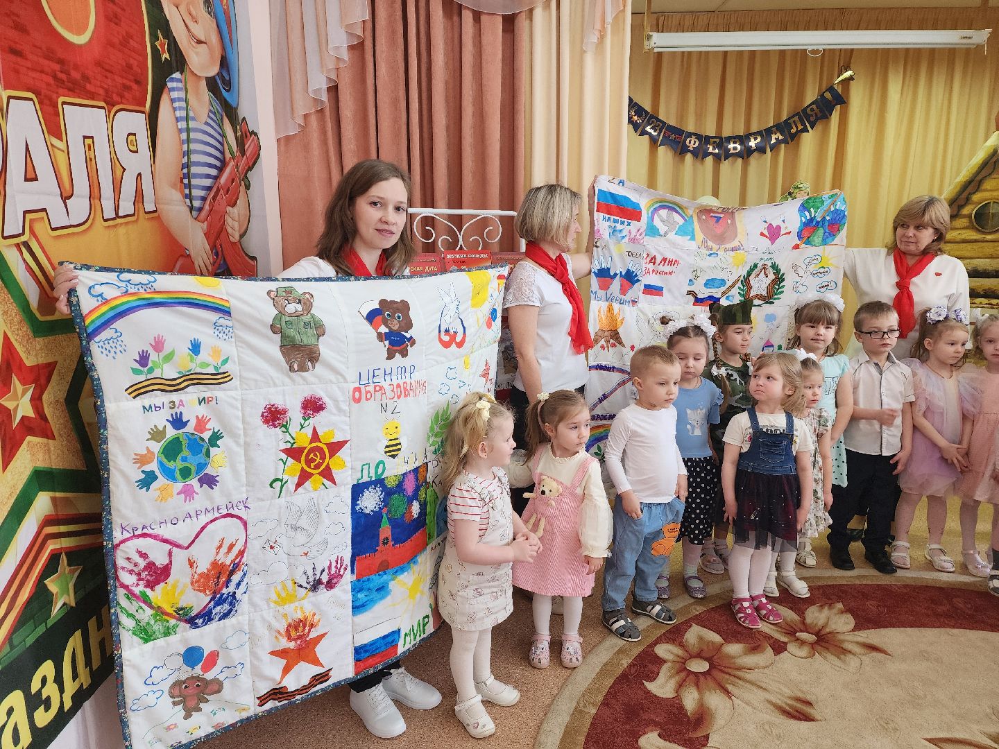 красноармейск, городской округ пушкинский, дошкольники, помощь сво, день защитника отечества, вертикалки,