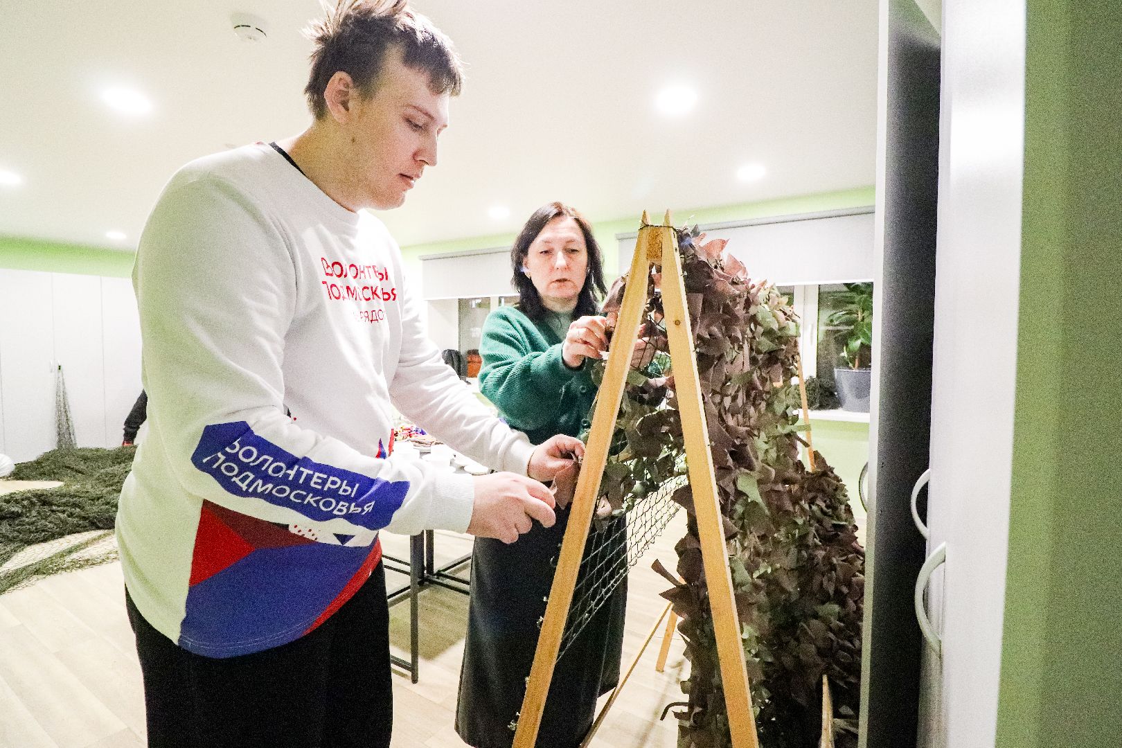 Клин, общество, СВО, плетение масксетей, вертикалки, волонтеры, вертикалки,