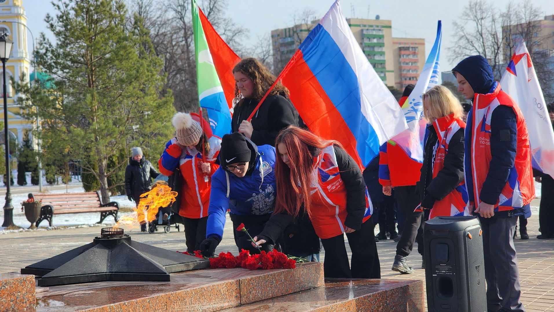 волонтеры, молодежь, День защитника Отечества, Лосино-Петровский,