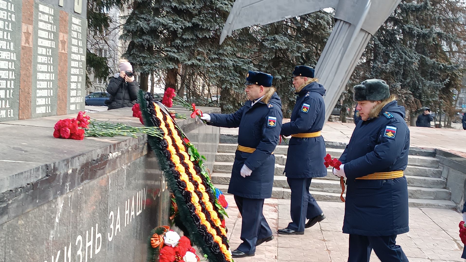 день защитника отечества, щелково-3, возложение цветов, аллея героев отечества,