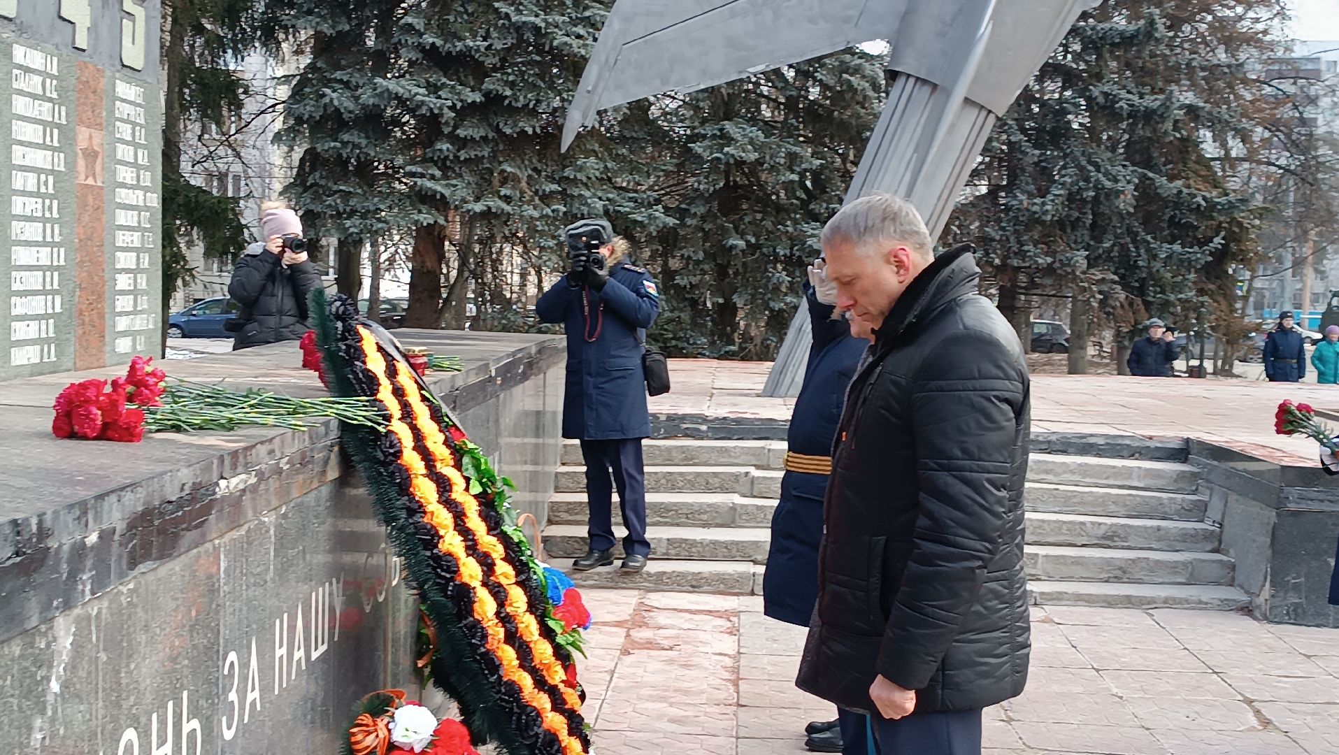 день защитника отечества, щелково-3, возложение цветов, аллея героев отечества,