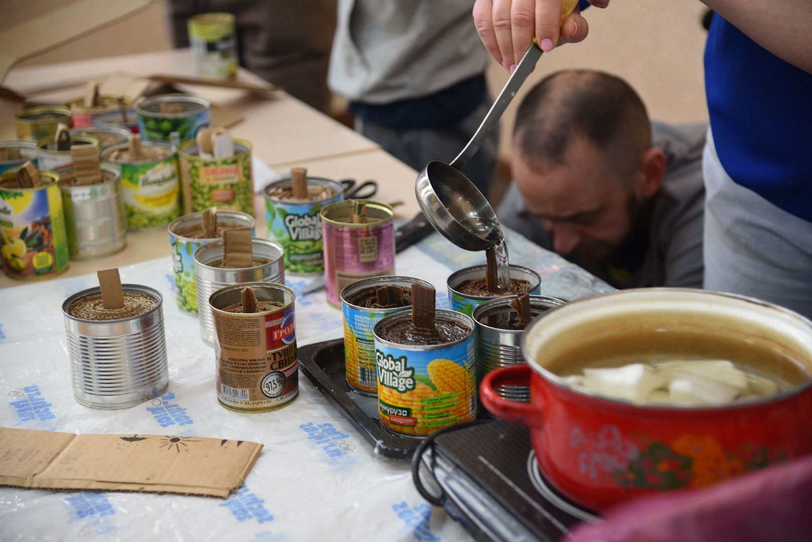 лотошино, лотошинский цдк, день защитника отечества, мастер-класс, окопные свечи,