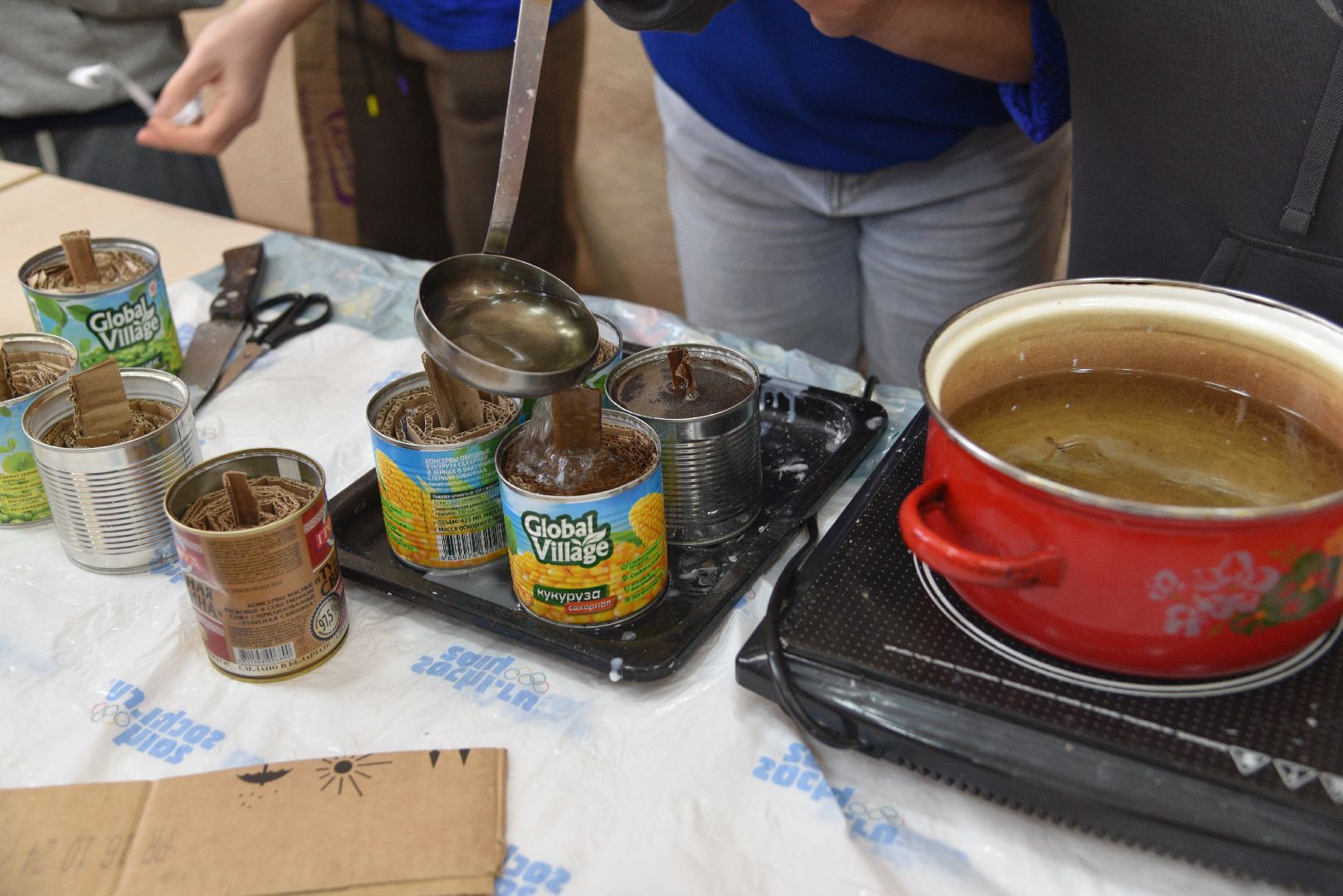 лотошино, лотошинский цдк, день защитника отечества, мастер-класс, окопные свечи,