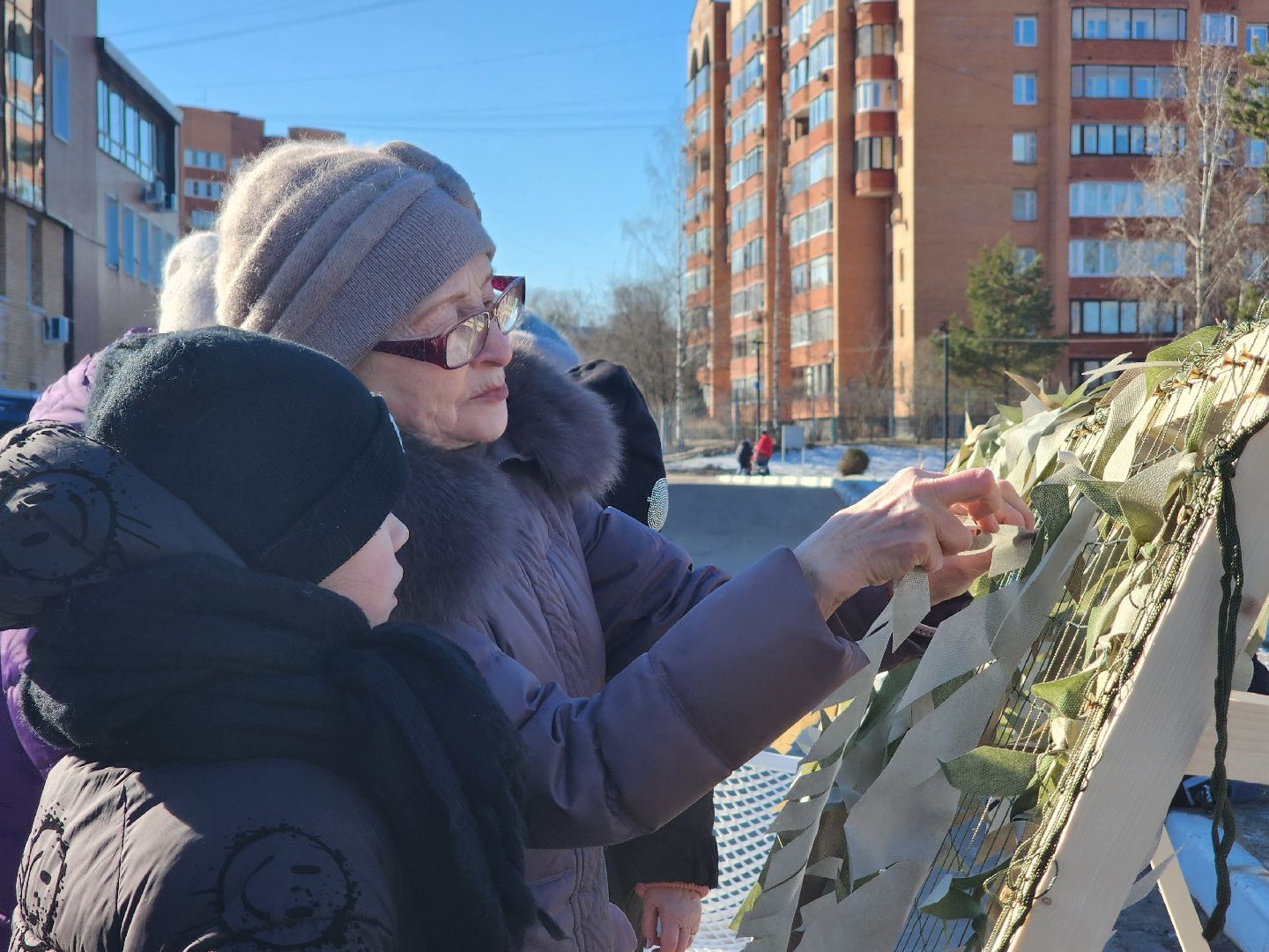Дубна, День защитника Отечества, Разрешите поздравить, Маскировочная сеть, Мастер-класс, Совет ветеранов, вертикалки,