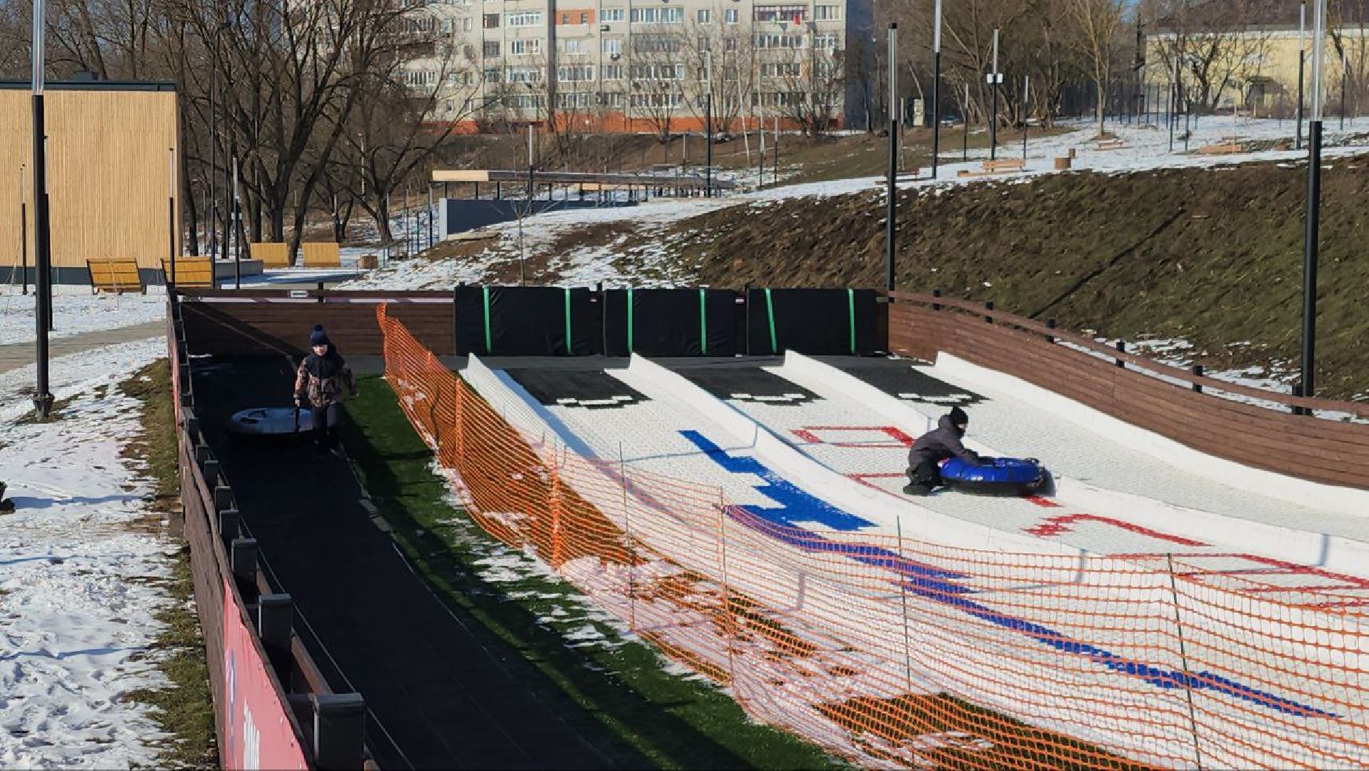 вертикалки, луховицы, 23 февраля, тюбинговая горка, Парк Воробьёва,