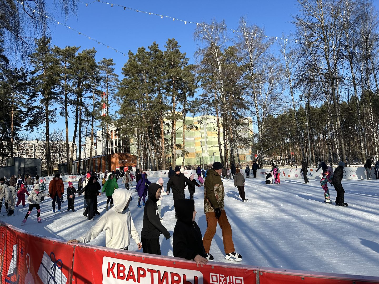 день защитника отечества, каток в парке,