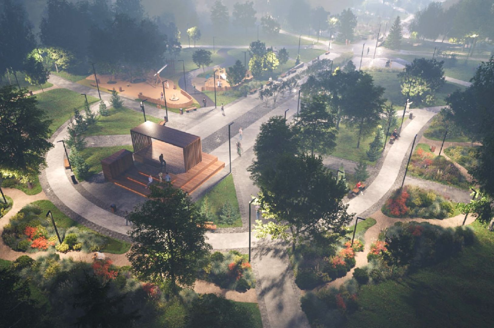 реконструкция, сквер, благоустройство, Дзержинский