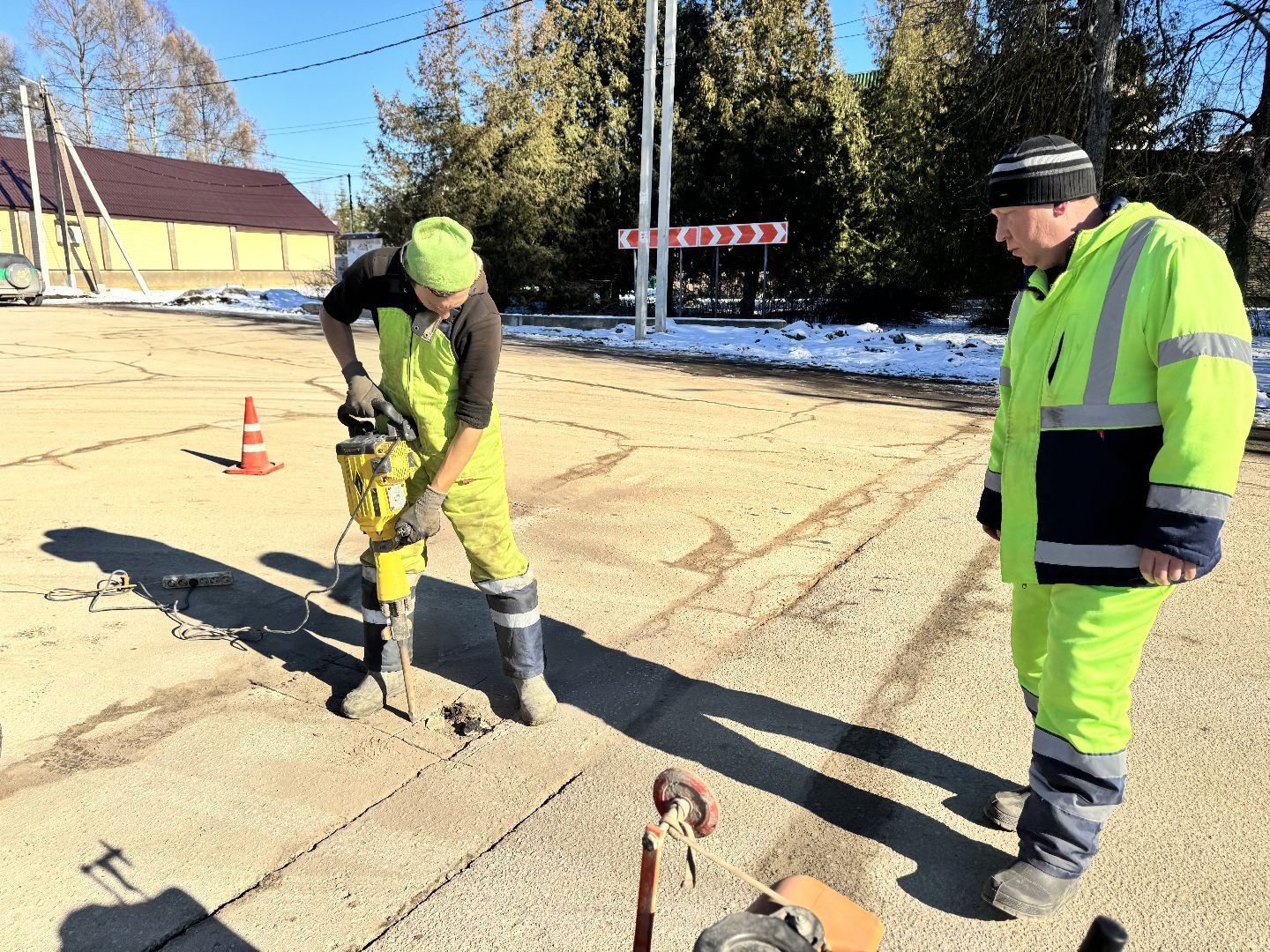 шаховская, дорожные работы, ямочный ремонт,