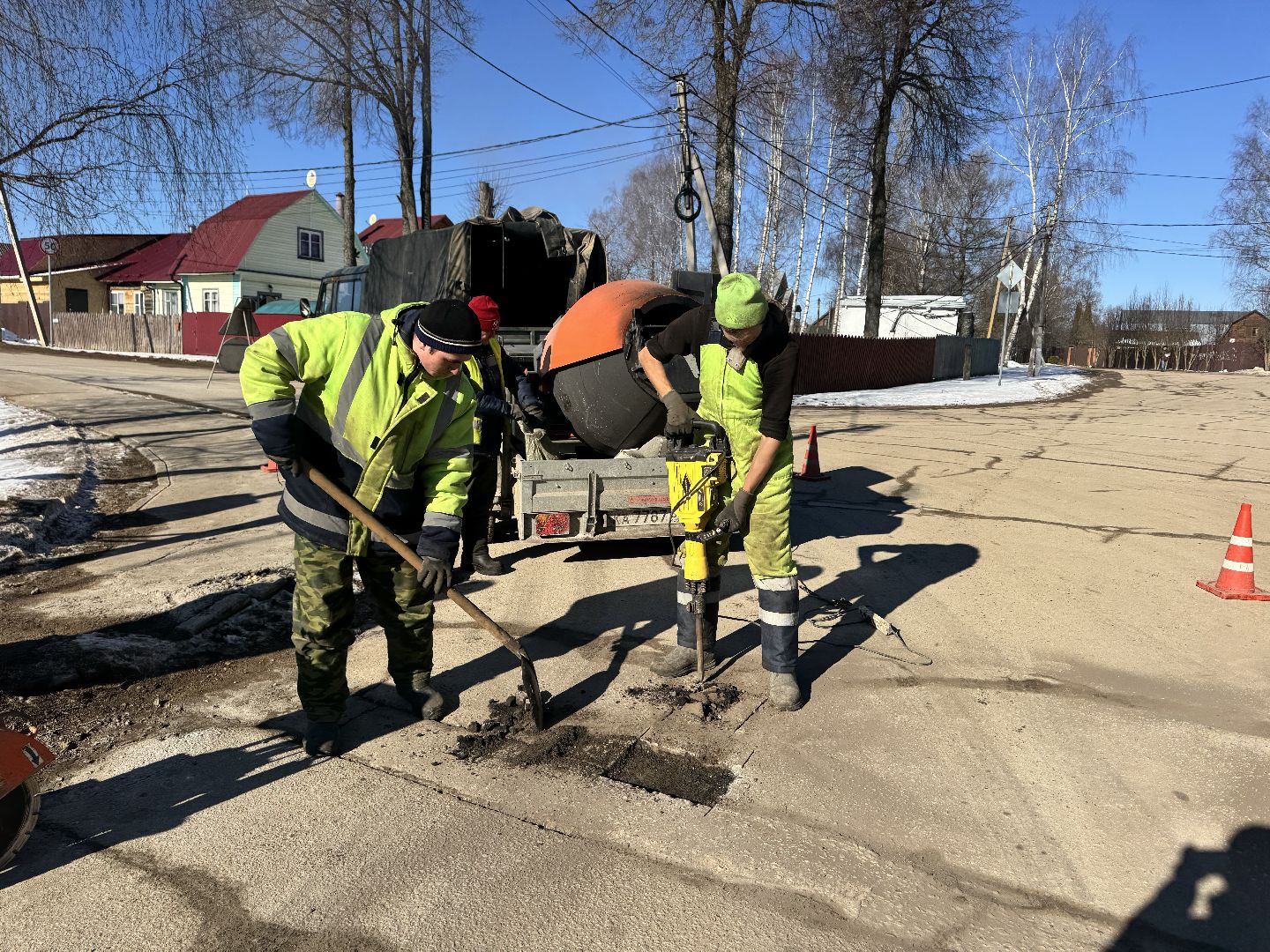 шаховская, дорожные работы, ямочный ремонт,