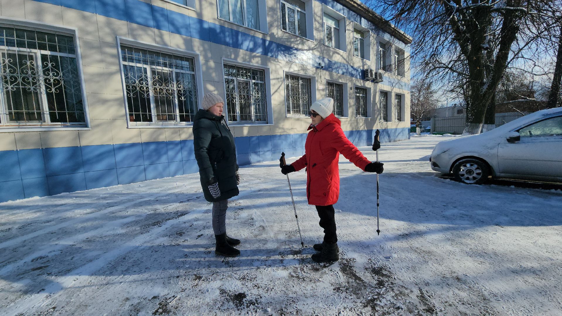серпухов, центр социального обслуживания и реабилитации Серпуховский, улица лермонтова, скандинавская ходьба, незрячие инвалиды,