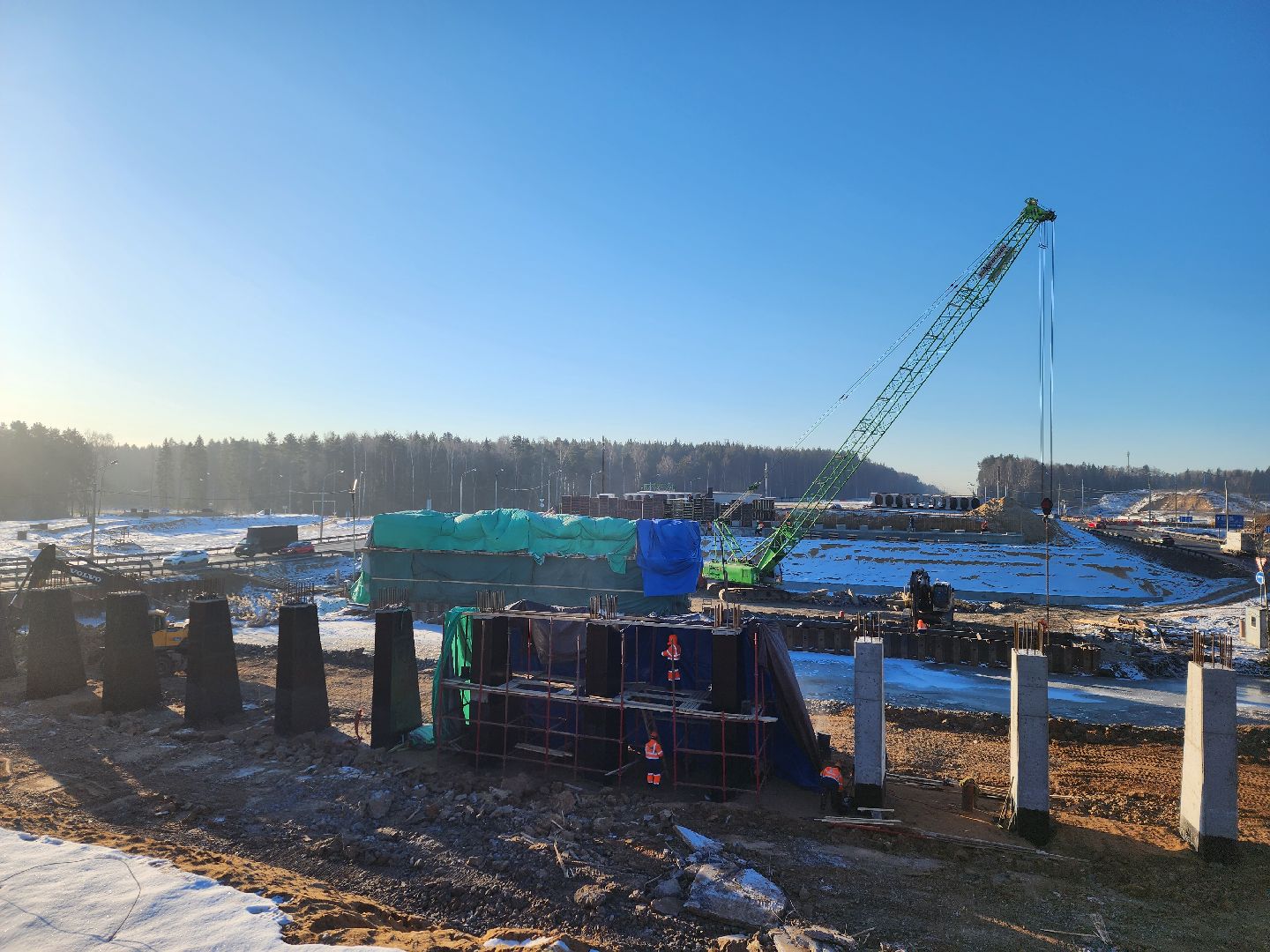 пушкино, мост, дорога, строительство,