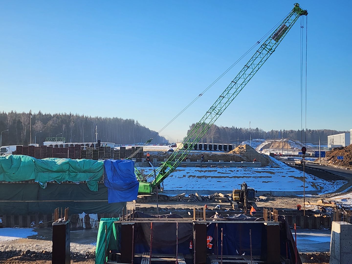 пушкино, мост, дорога, строительство,