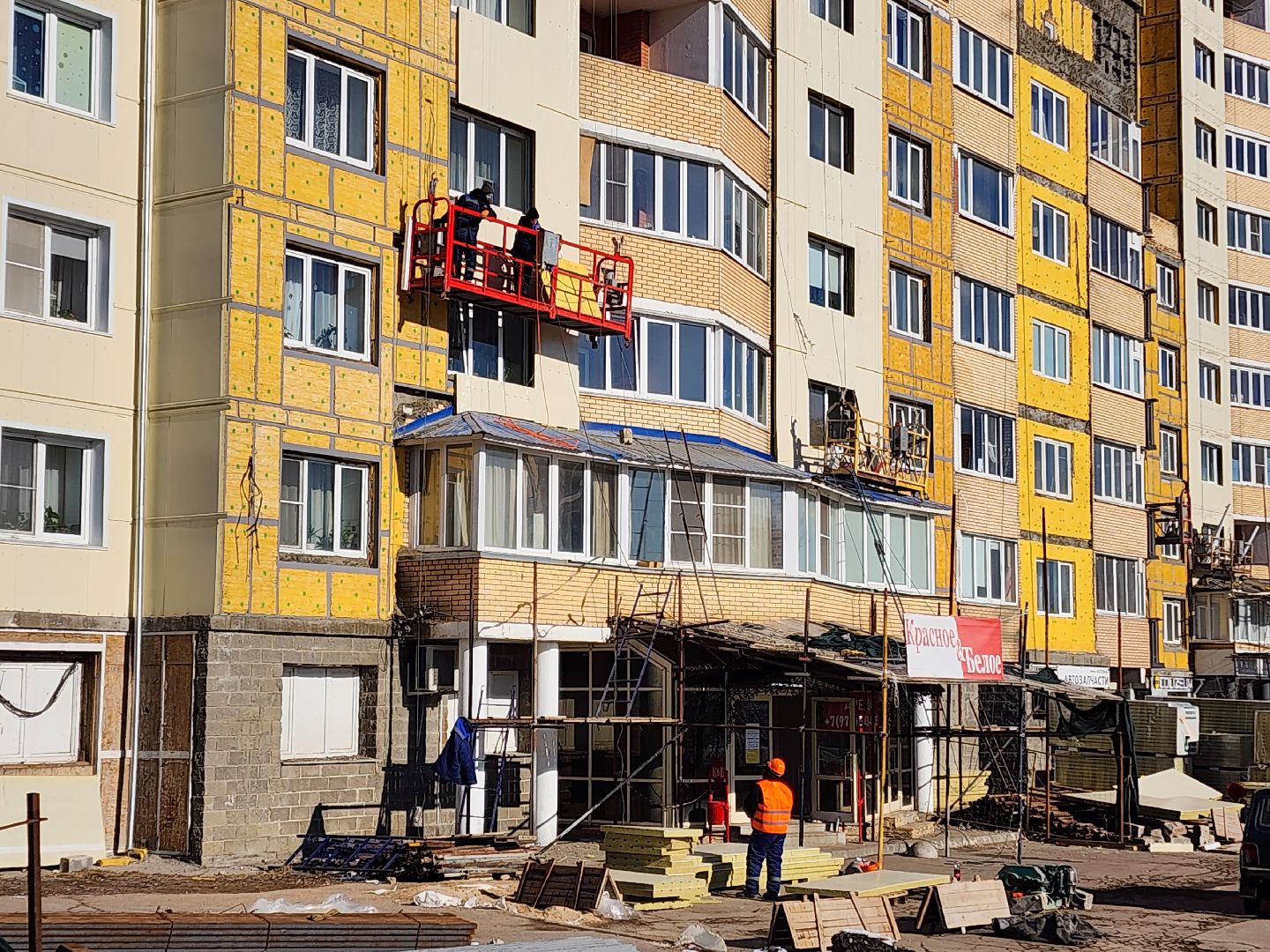 Чехов, улица Дружбы 1, жилой комплекс посейдон, капитальный ремонт фасада, реконструкция фасада, облицовка дома, наружная отделка, теплоизоляция, гидроизоляция, фонд капитального ремонта мо, вертикалки,