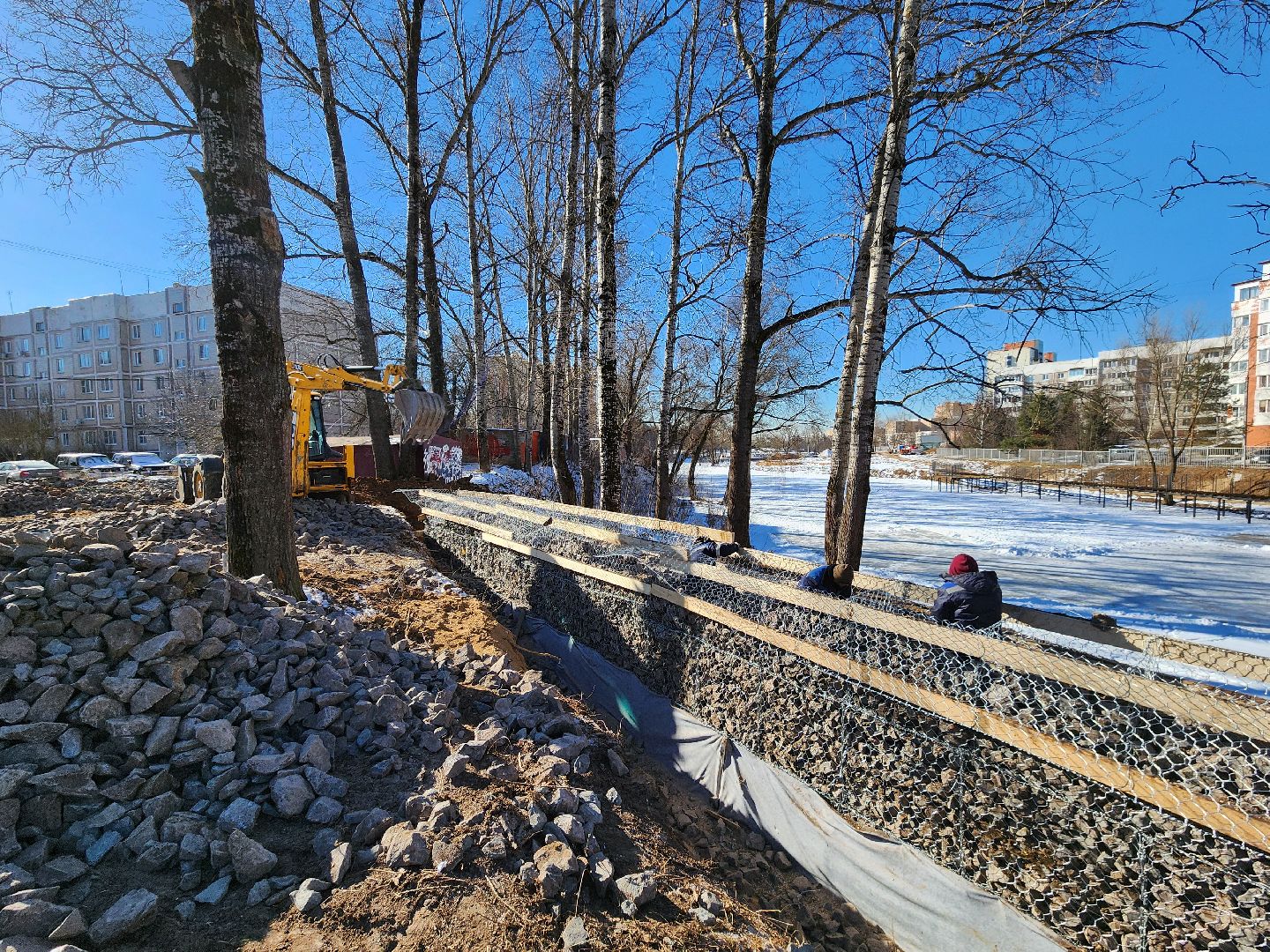 Чехов, улица Береговая, набережная реки Теребенка, благоустройство, обновление, реконструкция, подпорные стенки, габионы, укрепление откосов и склонов, госпрограмма московской области, формирование комфортной городской среды, нацпроект жилье и городская среда, вертикалки,