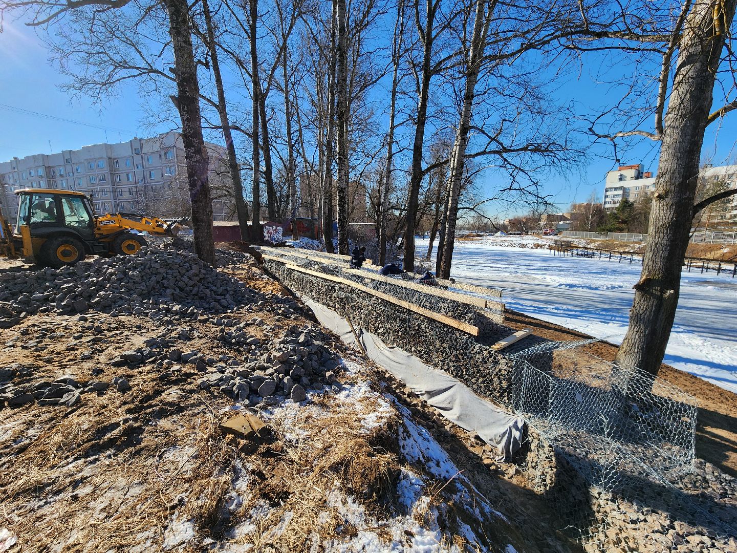 Чехов, улица Береговая, набережная реки Теребенка, благоустройство, обновление, реконструкция, подпорные стенки, габионы, укрепление откосов и склонов, госпрограмма московской области, формирование комфортной городской среды, нацпроект жилье и городская среда, вертикалки,