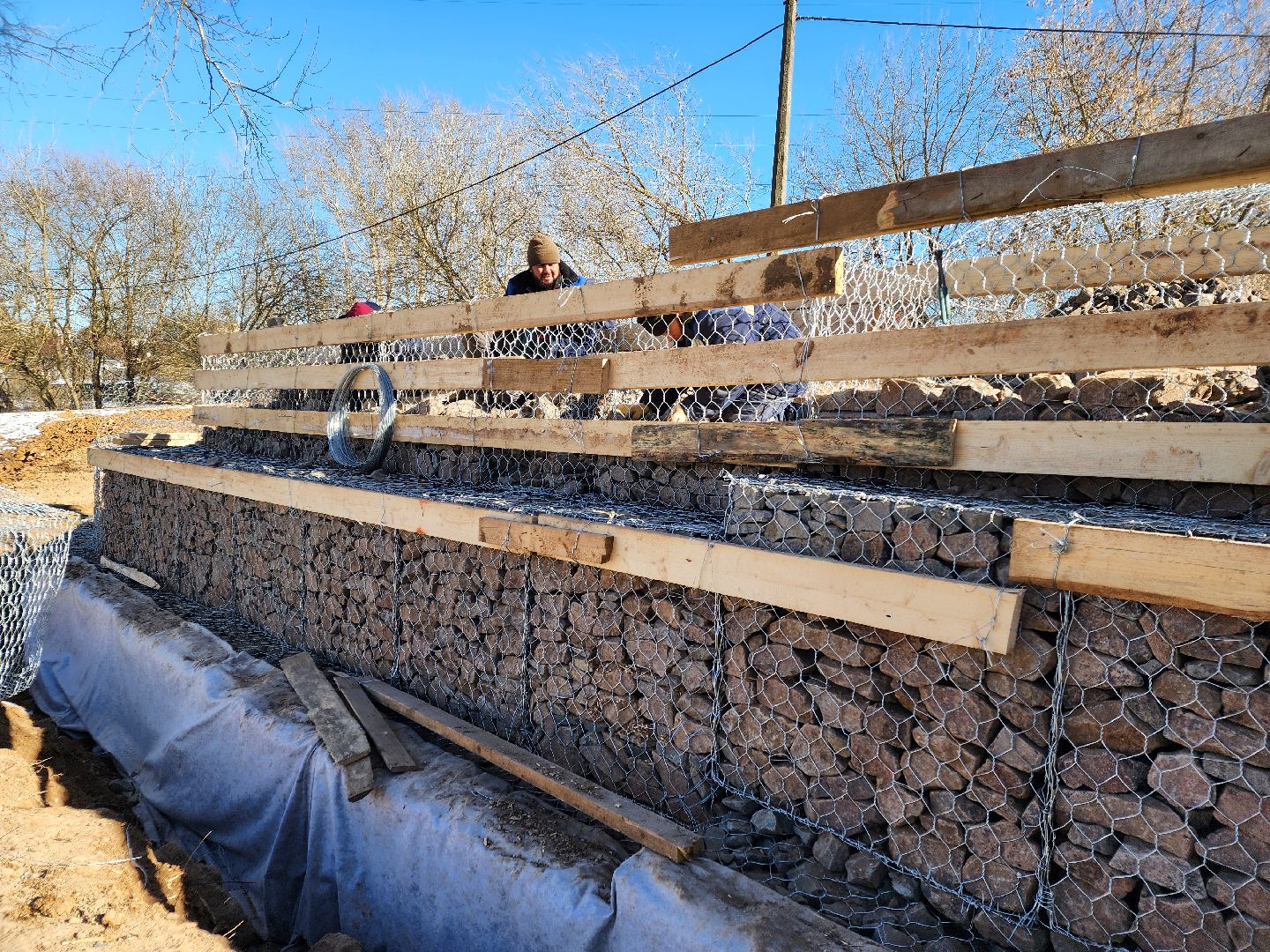 Чехов, улица Береговая, набережная реки Теребенка, благоустройство, обновление, реконструкция, подпорные стенки, габионы, укрепление откосов и склонов, госпрограмма московской области, формирование комфортной городской среды, нацпроект жилье и городская среда, вертикалки,