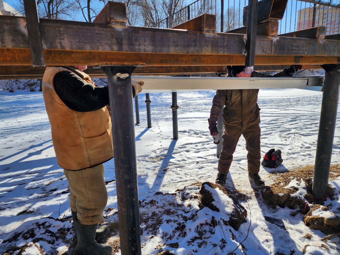 Чехов, улица Береговая, набережная реки Теребенка, благоустройство, обновление, прокладка сетей электроснабжения, инженерные коммуникации, наружное освещение, закладные под электрический кабель, госпрограмма московской области, формирование комфортной городской среды,