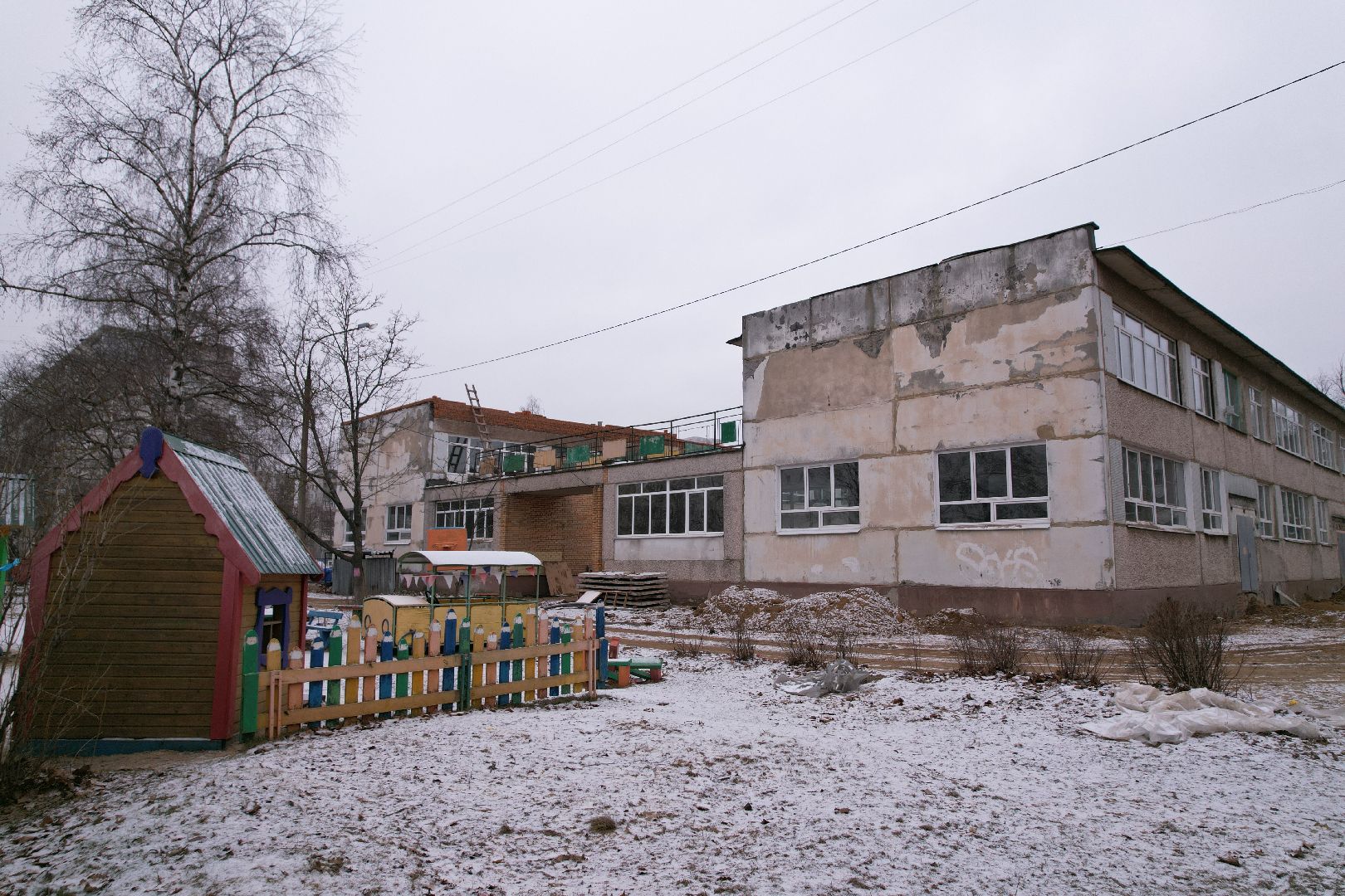 видео с коптера, орехово-зуево, детский сад, ремонт,