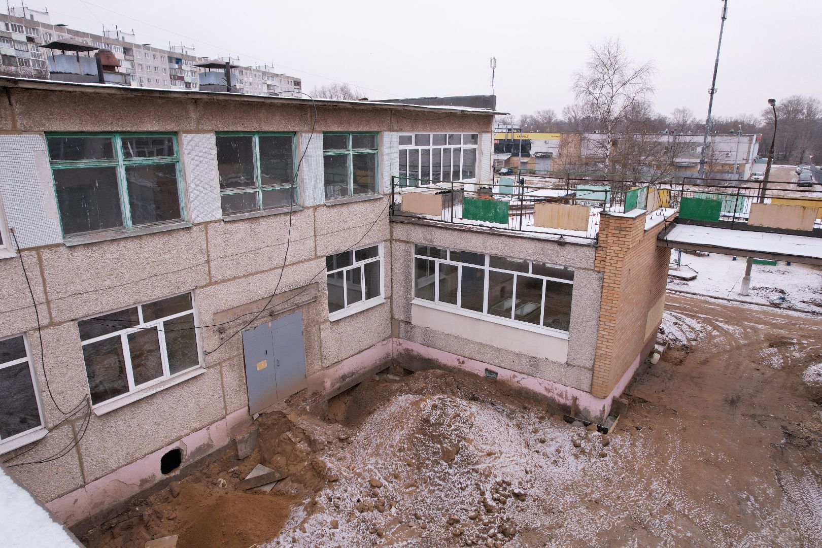 видео с коптера, орехово-зуево, детский сад, ремонт,