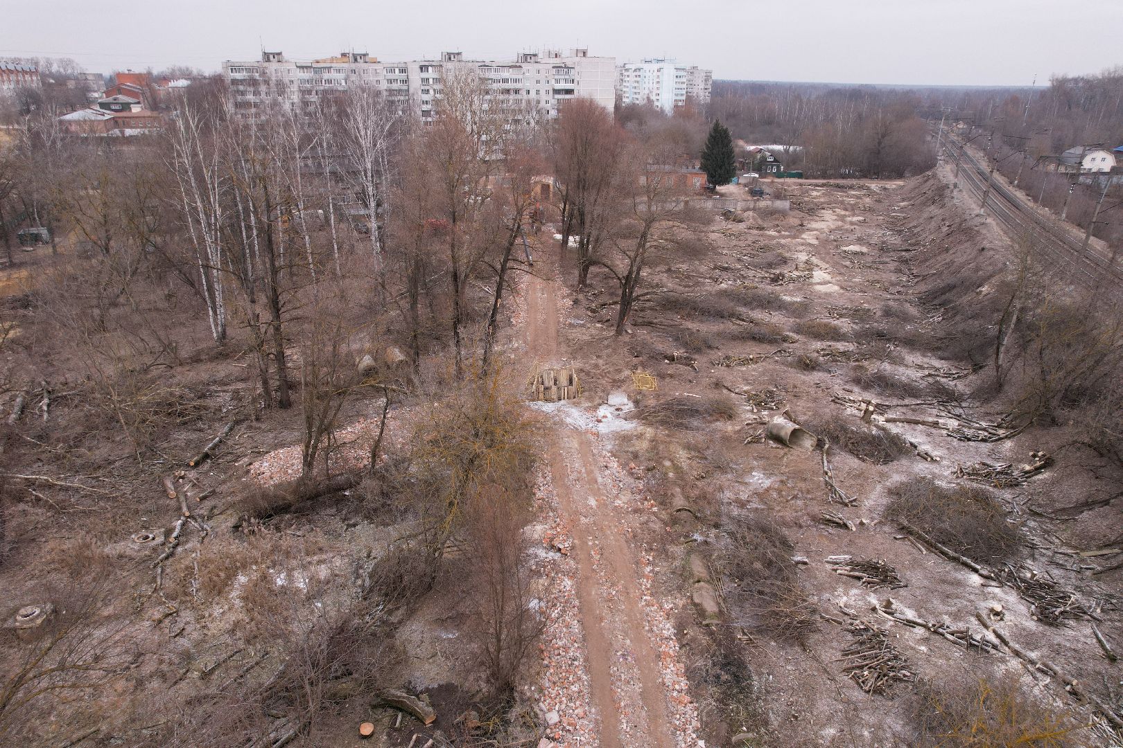 видео с коптера, орехово-зуево, благоустройство сквера, ликино-дулево,