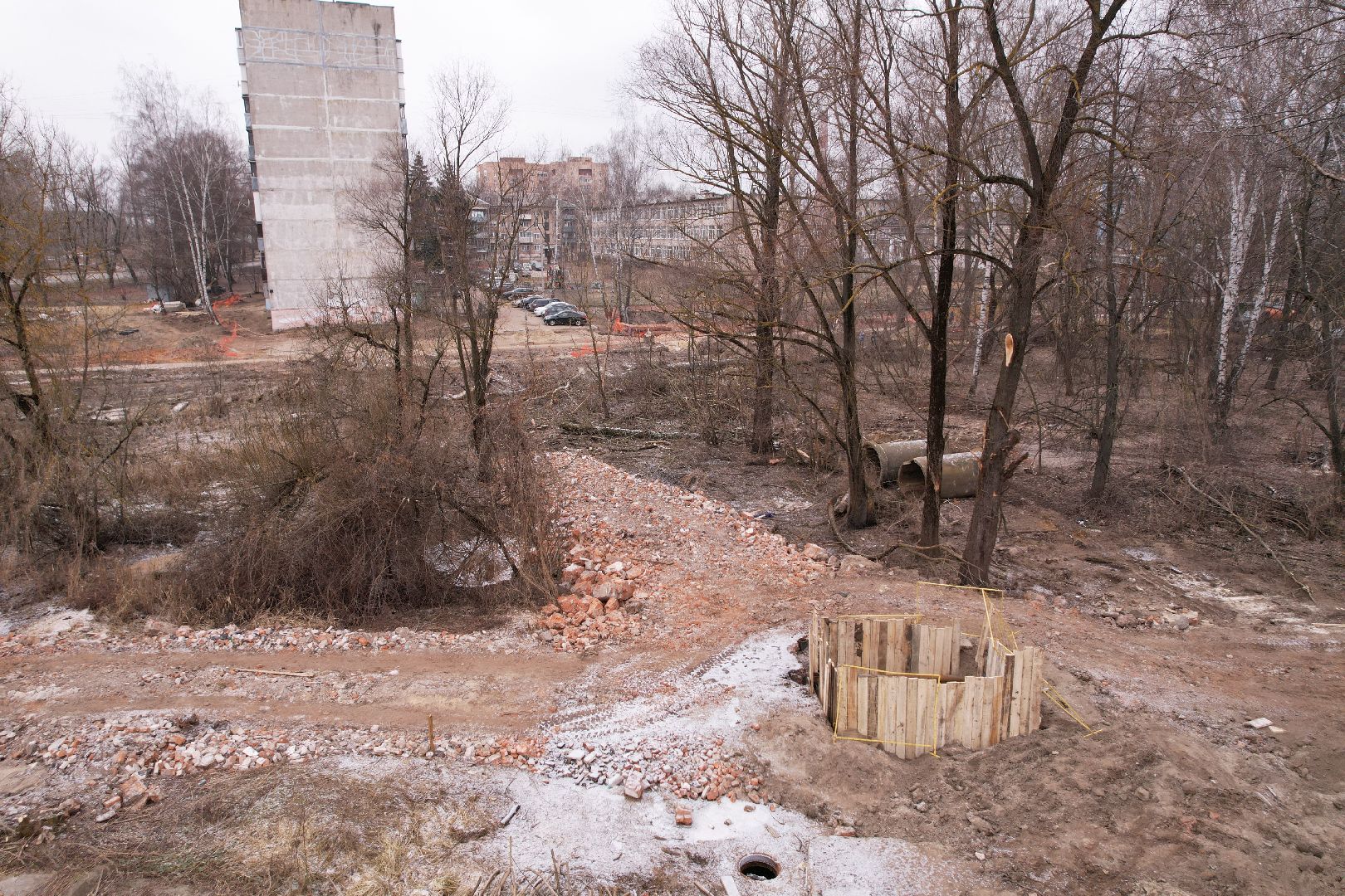 видео с коптера, орехово-зуево, благоустройство сквера, ликино-дулево,