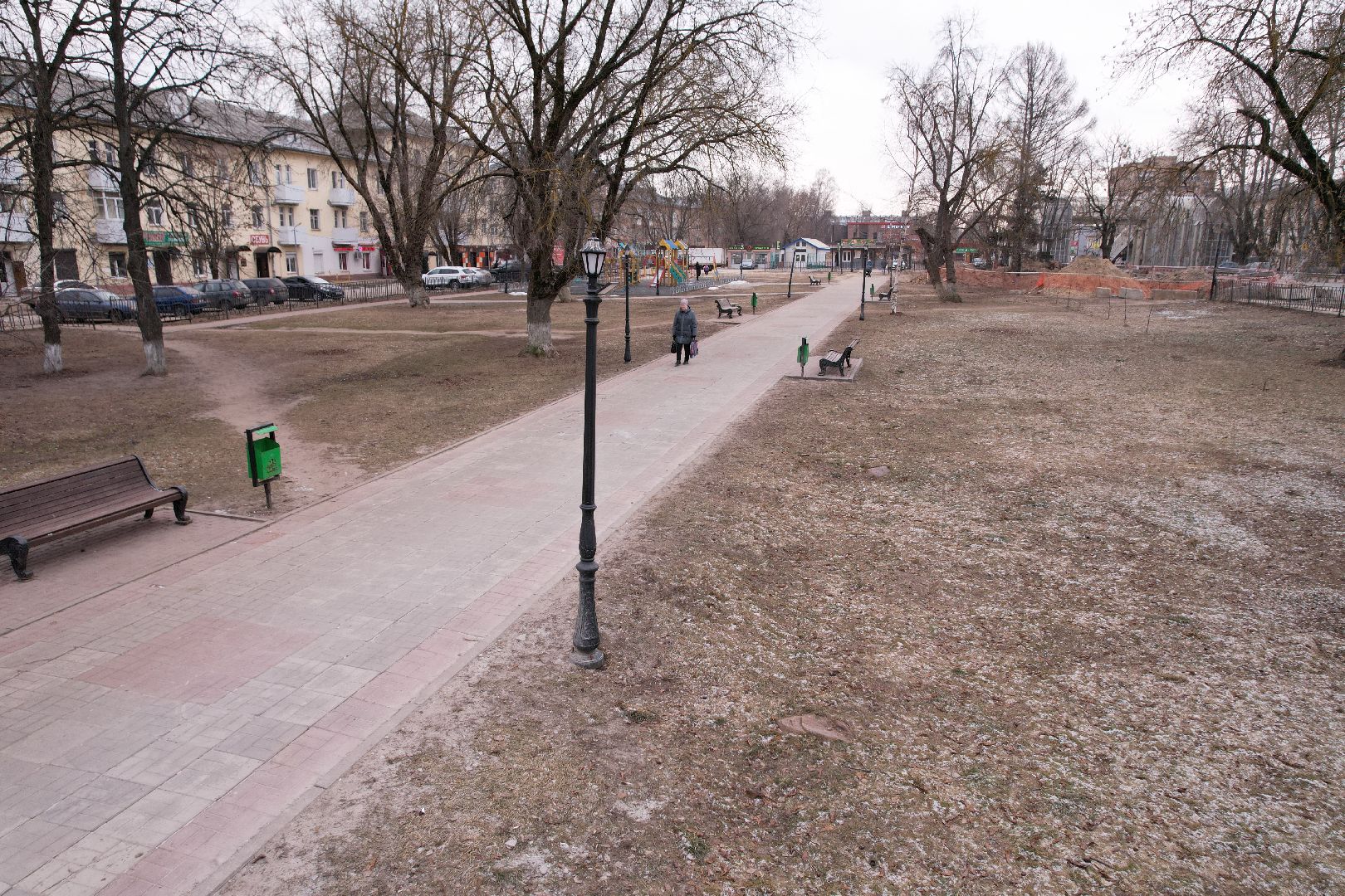 видео с коптера, орехово-зуево, сквер заводской, благоустройство сквера,