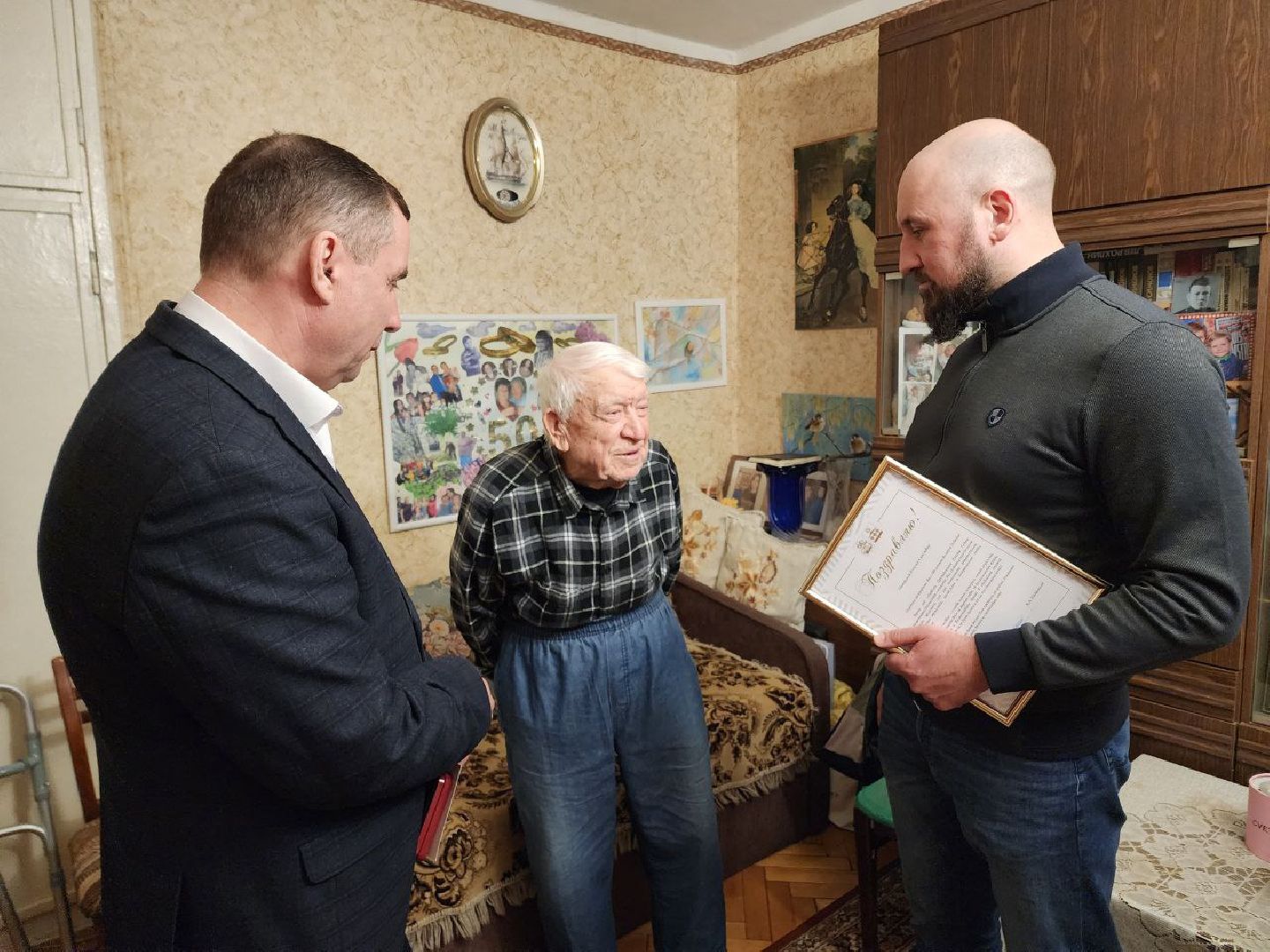 солнечногорск, медаль 80 лет победы, ветеран, поздравление, вертикалки,