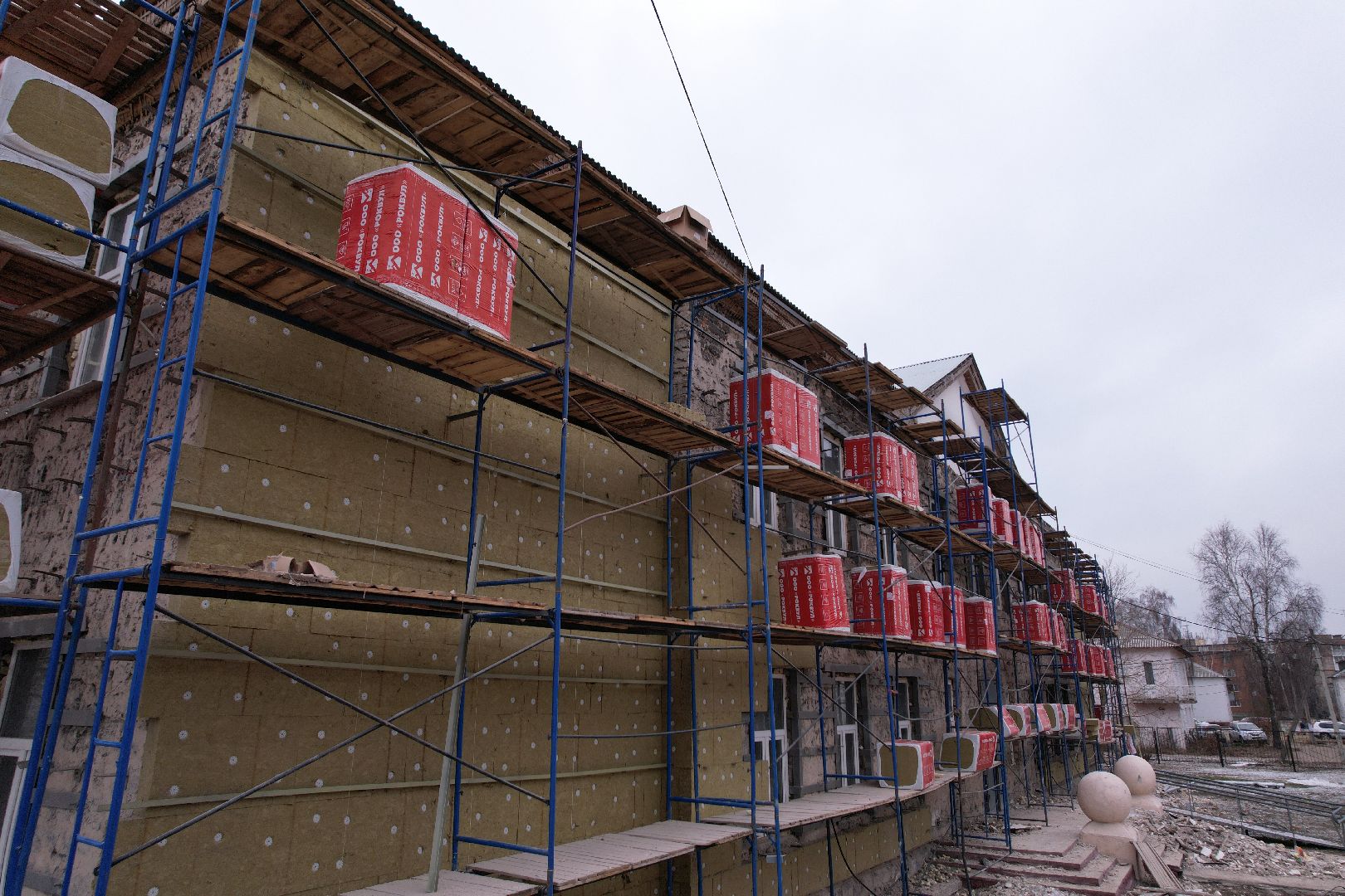 видео с коптера, орехово-зуево, демихово лицей, строительство,