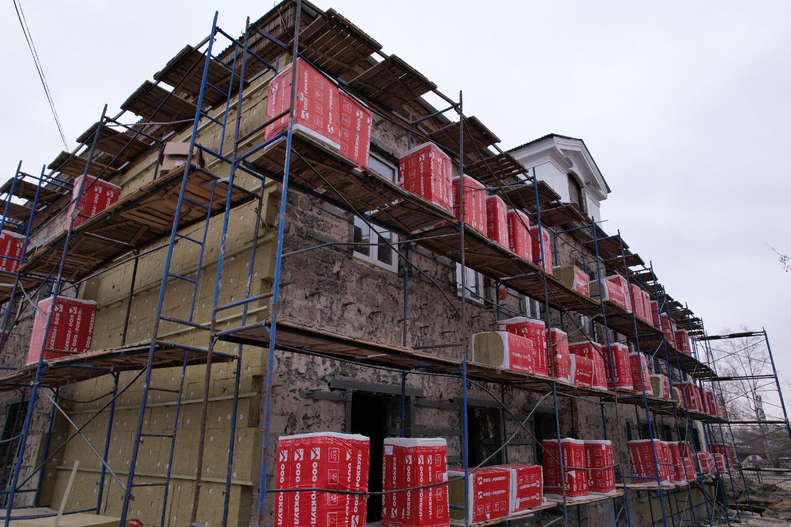 видео с коптера, орехово-зуево, демихово лицей, строительство,