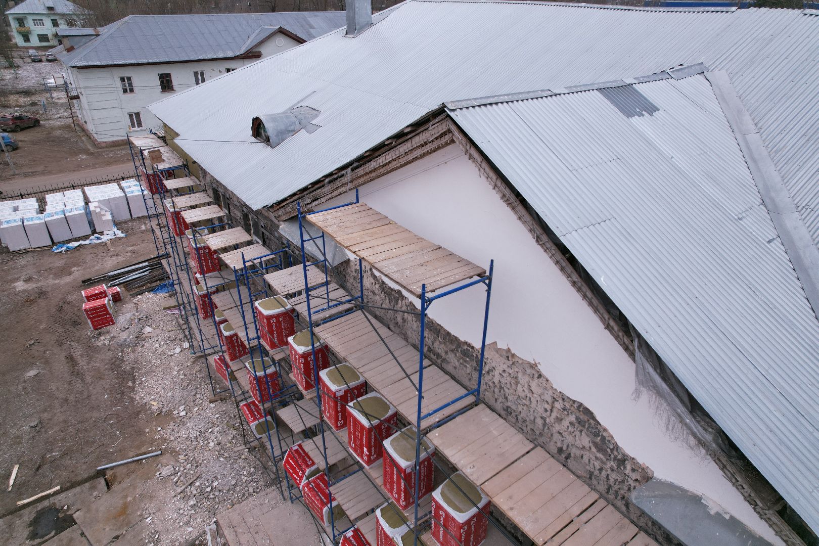 видео с коптера, орехово-зуево, демихово лицей, строительство,