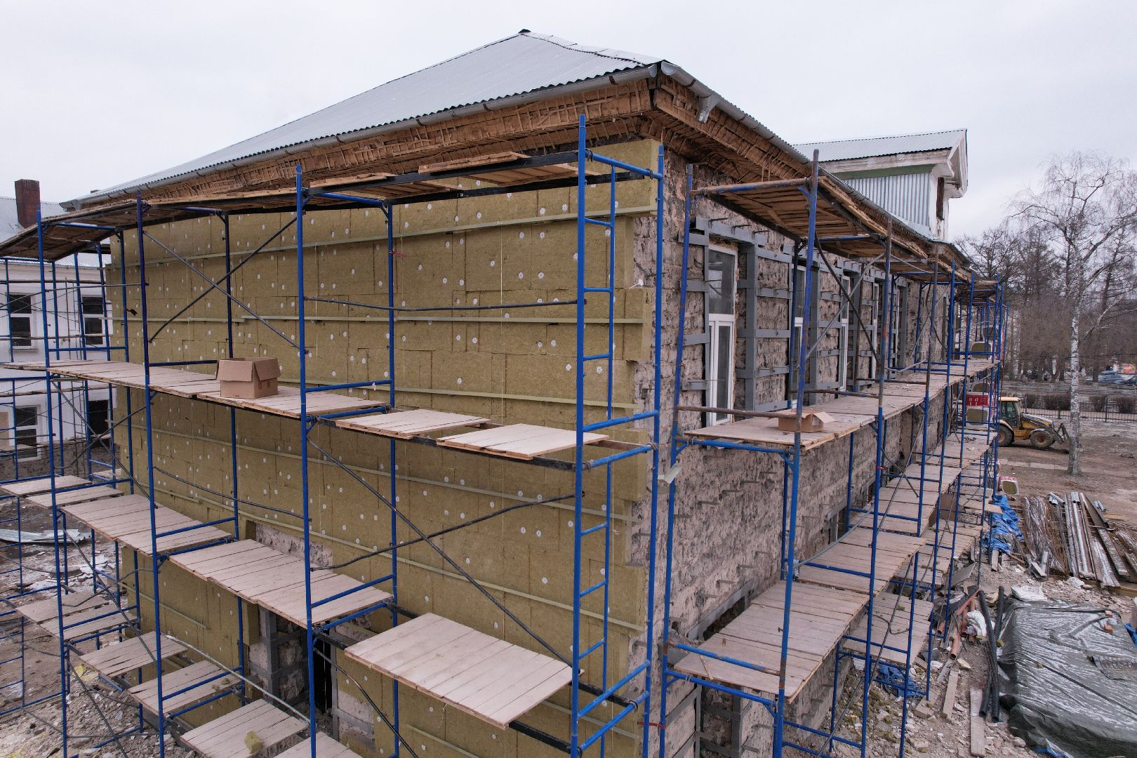 видео с коптера, орехово-зуево, демихово лицей, строительство,