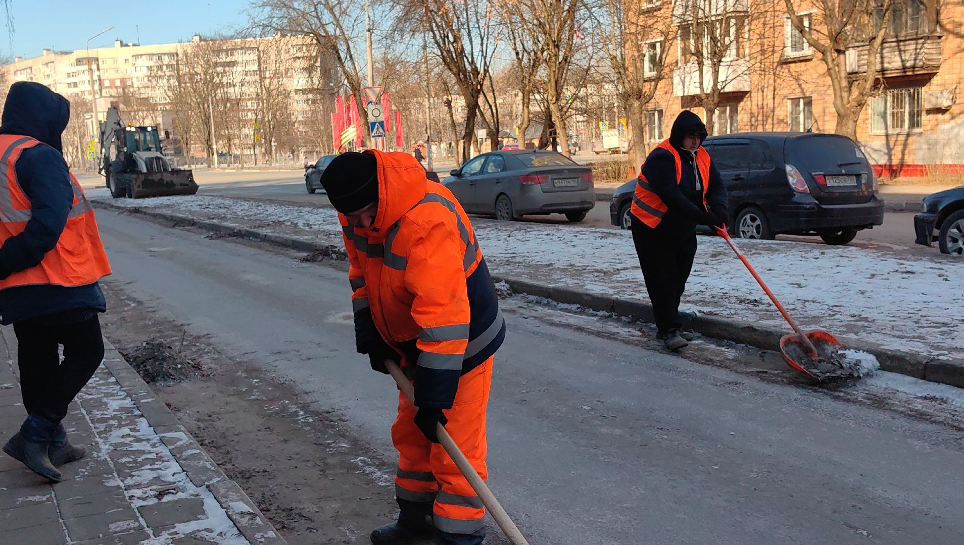 дорога, уборка улиц, мосавтодор, служба, песок, вертикалки,